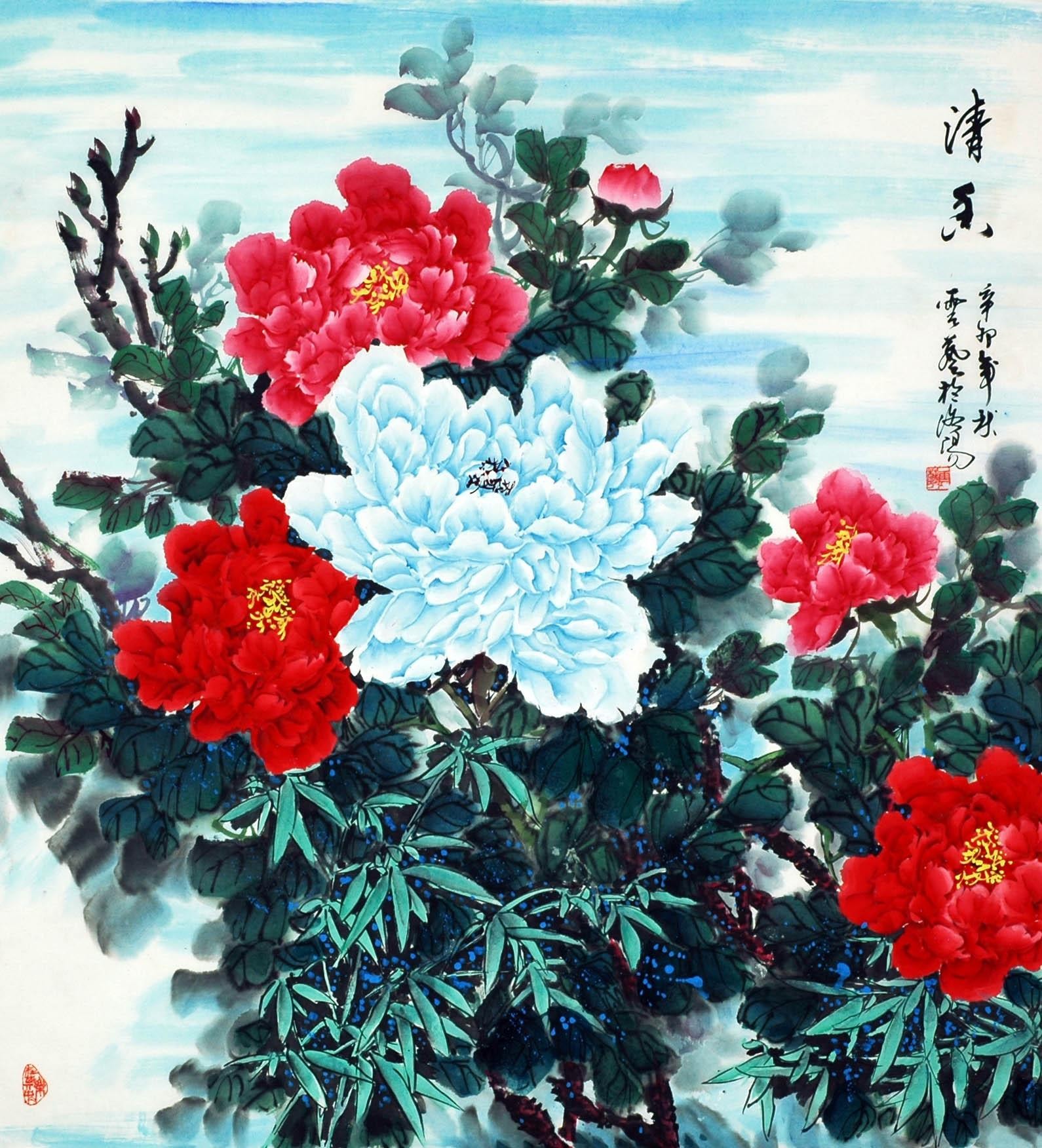Chinese Peony Painting - CNAG007550
