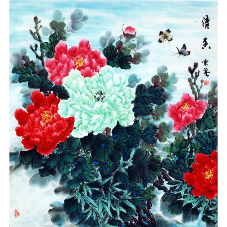 Chinese Peony Painting - CNAG007552