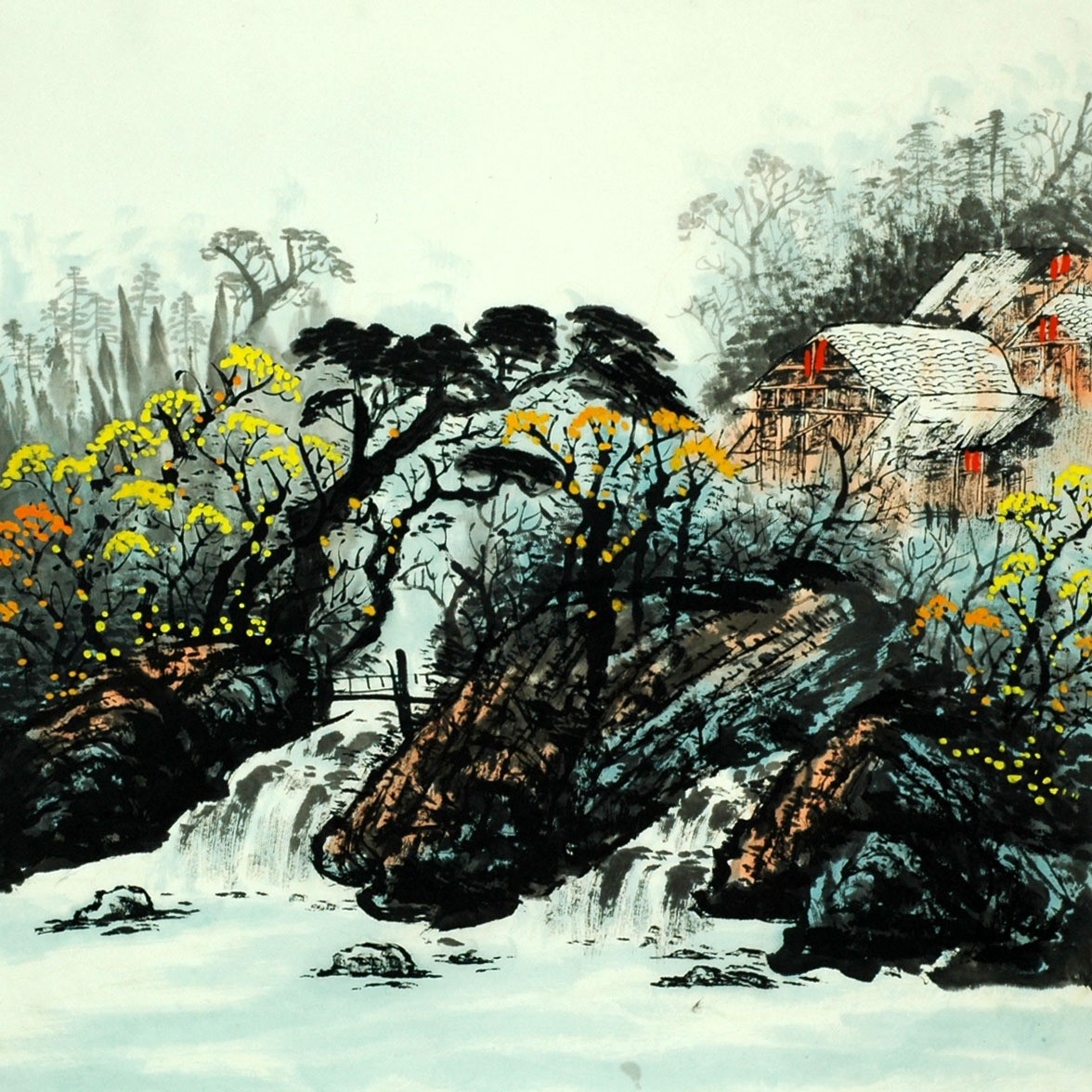 Chinese Landscape Painting - CNAG007560