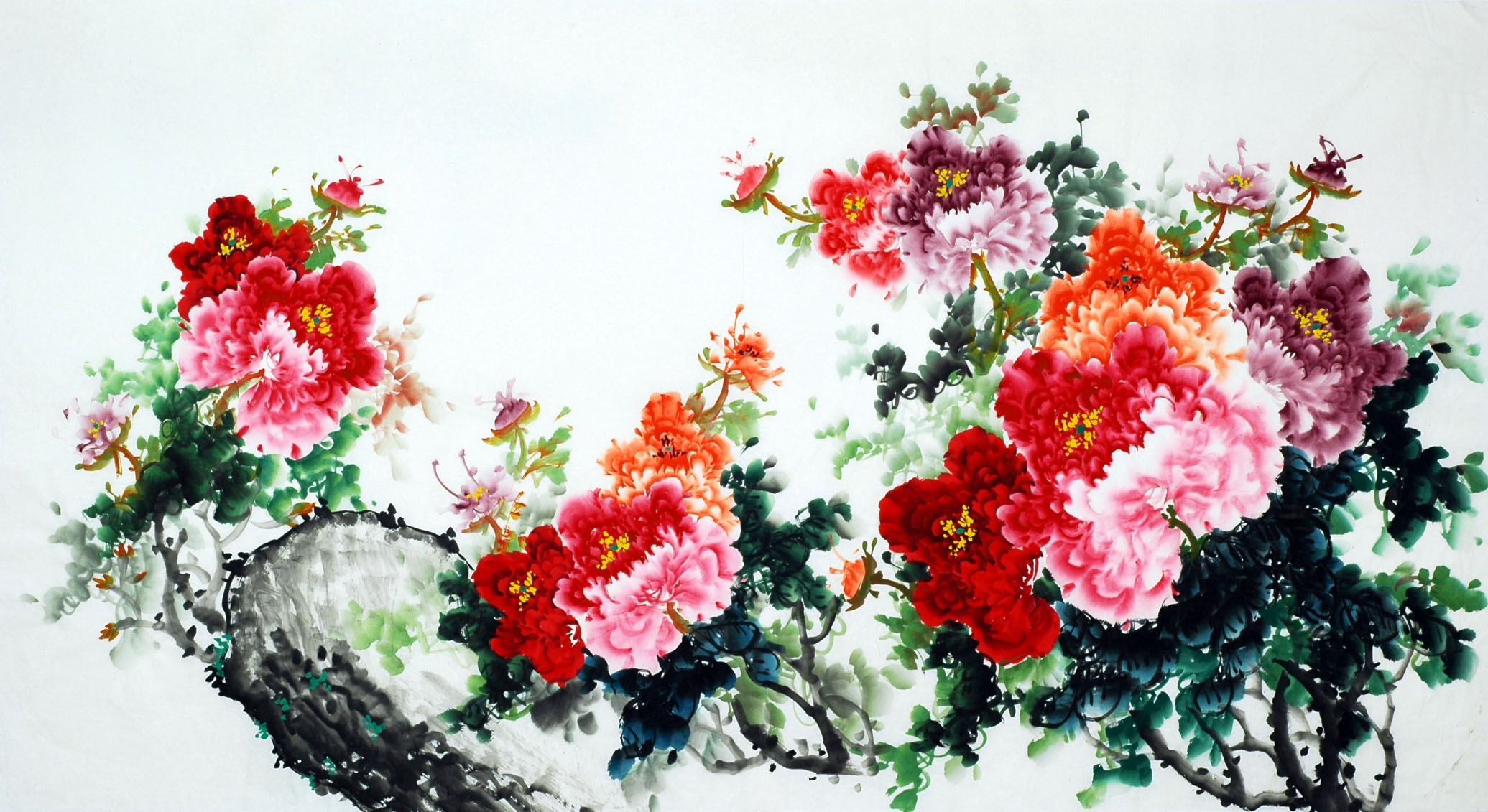 Chinese Peony Painting - CNAG007566