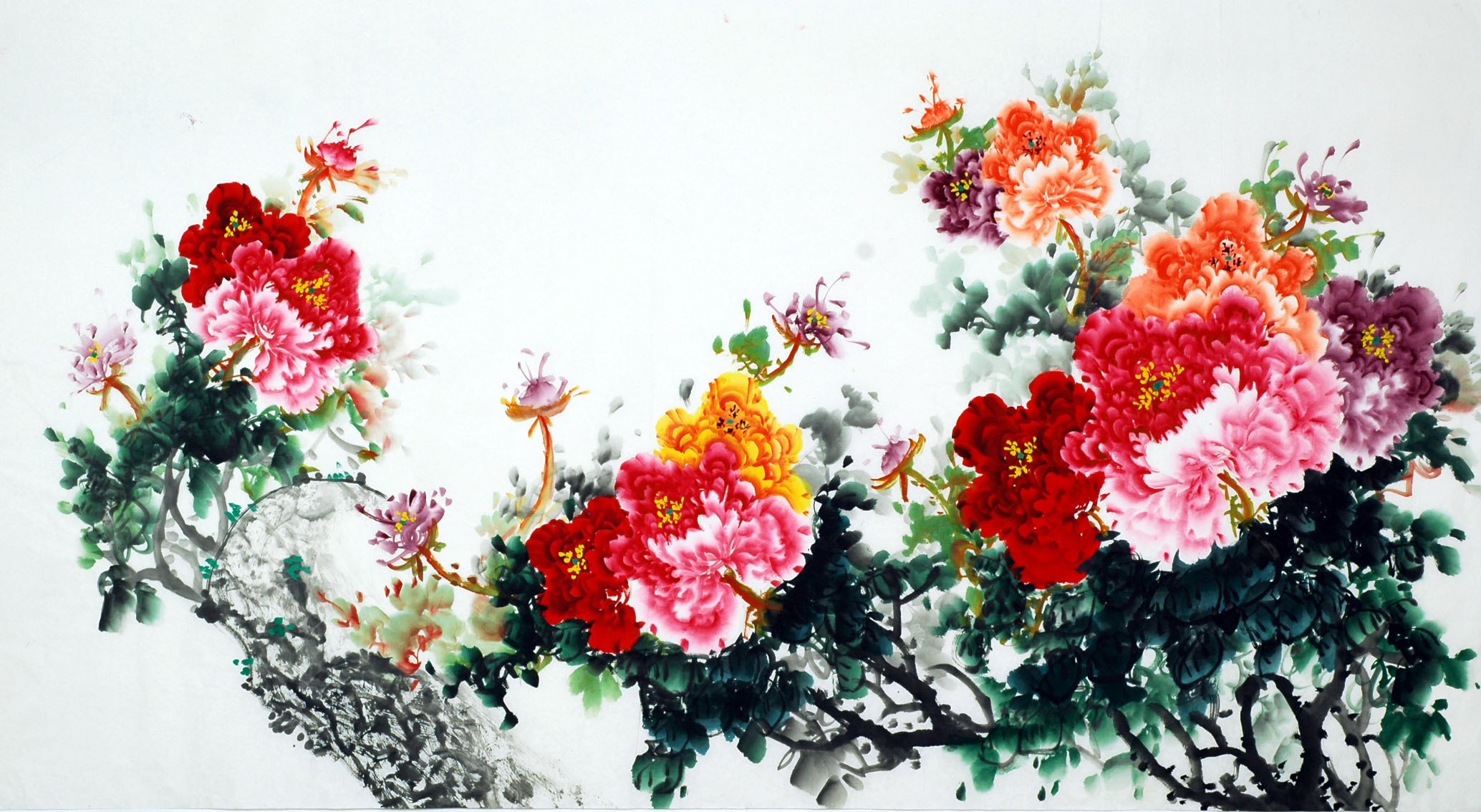 Chinese Peony Painting - CNAG007569