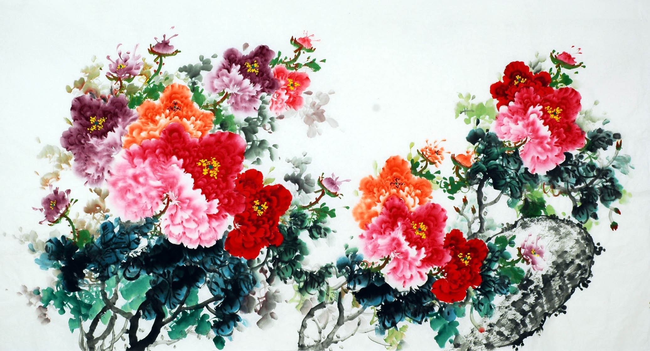 Chinese Peony Painting - CNAG007571