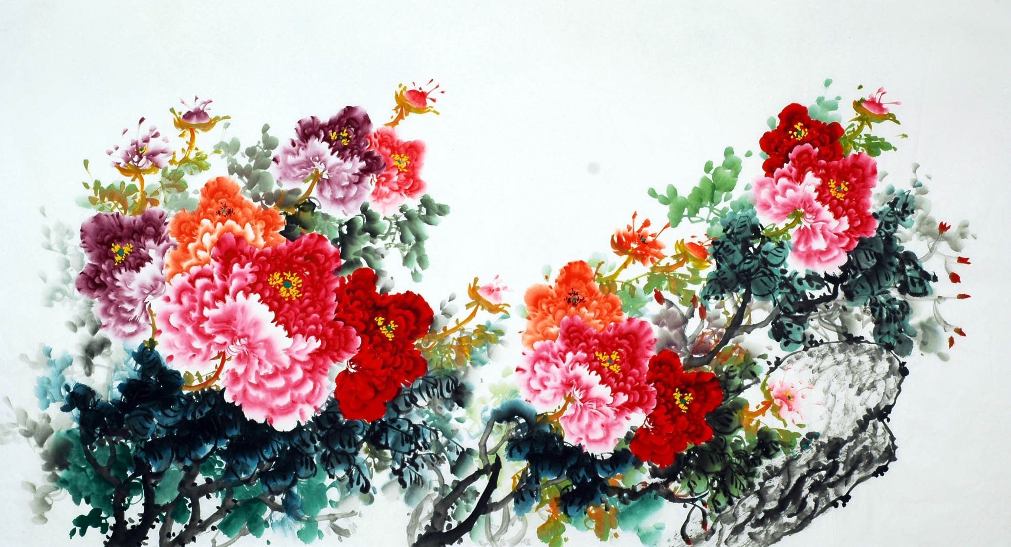 Chinese Peony Painting - CNAG007572