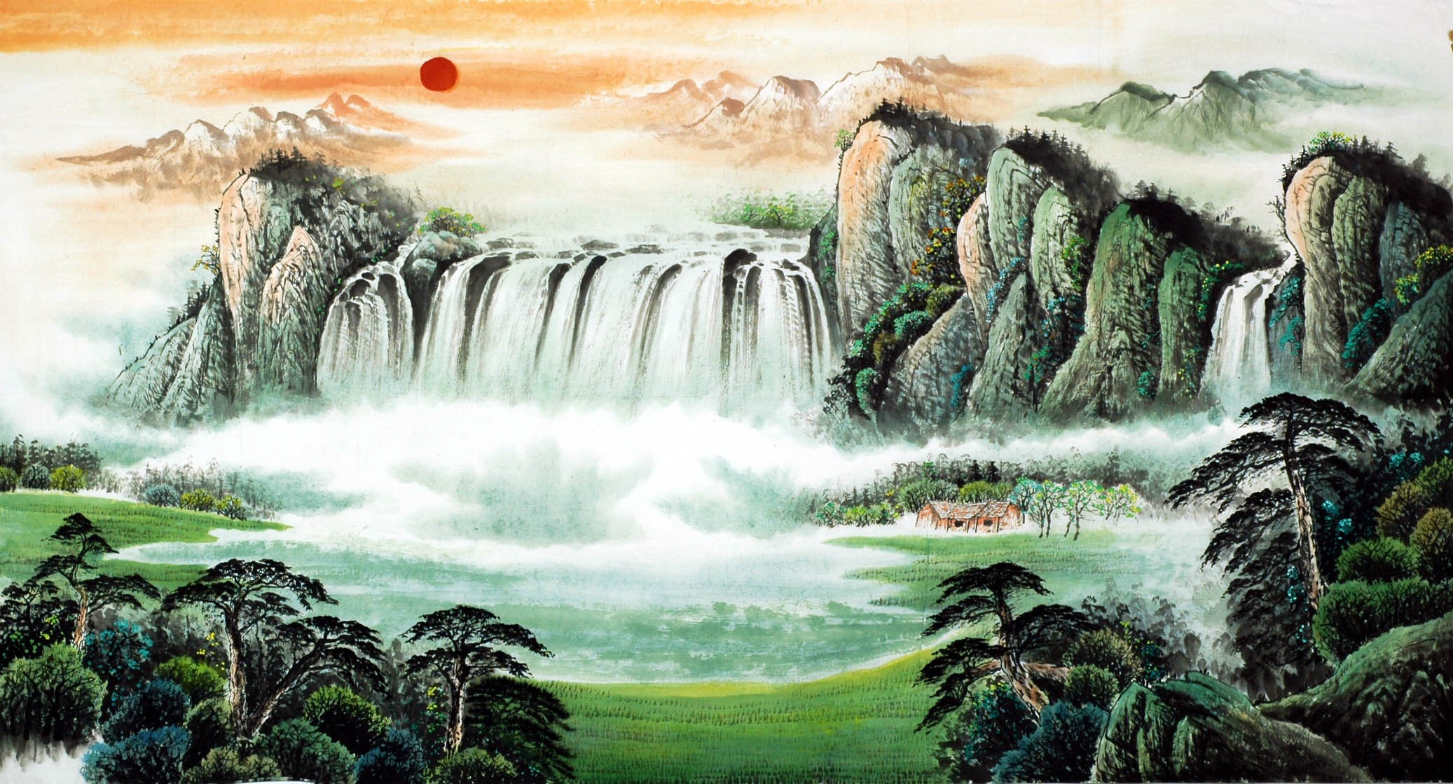 Chinese Landscape Painting - CNAG007577