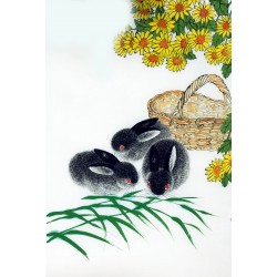 Chinese Rabbit Painting - CNAG007581