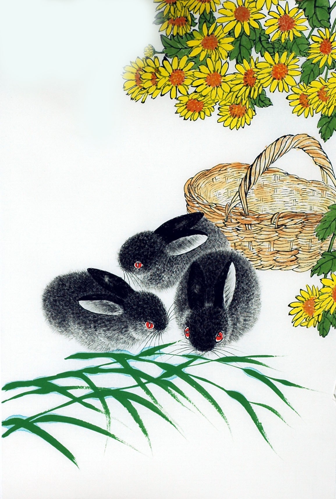 Chinese Rabbit Painting - CNAG007581