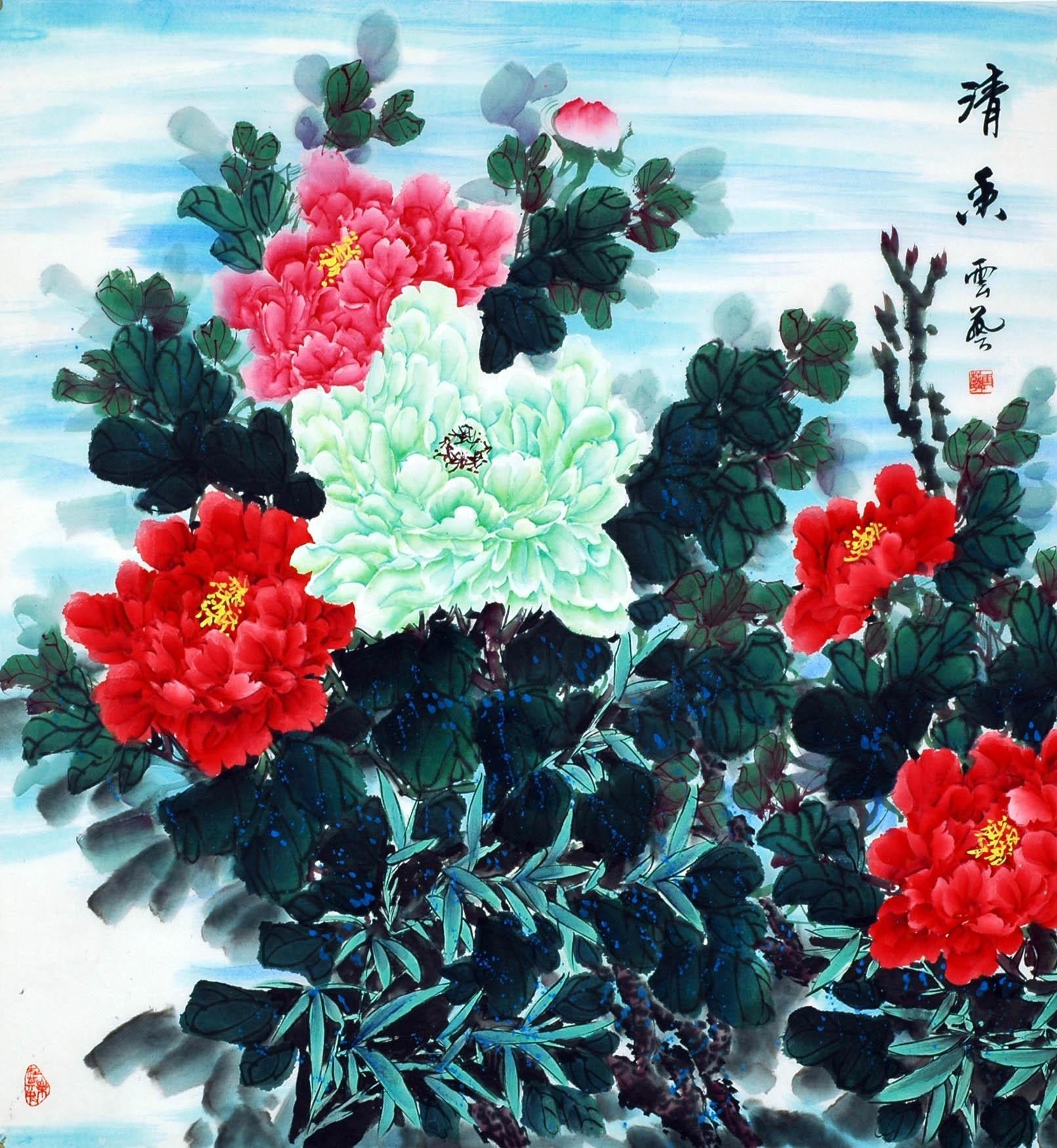 Chinese Peony Painting - CNAG007630