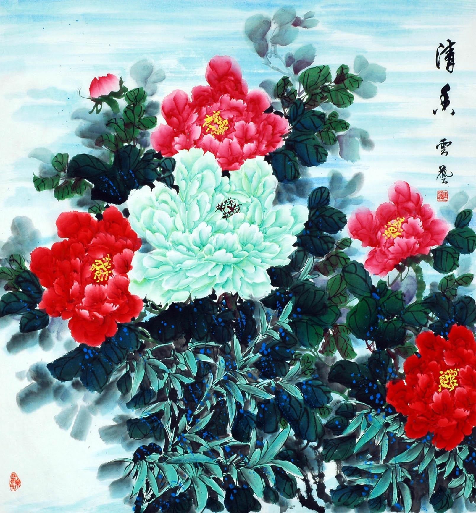 Chinese Peony Painting - CNAG007636