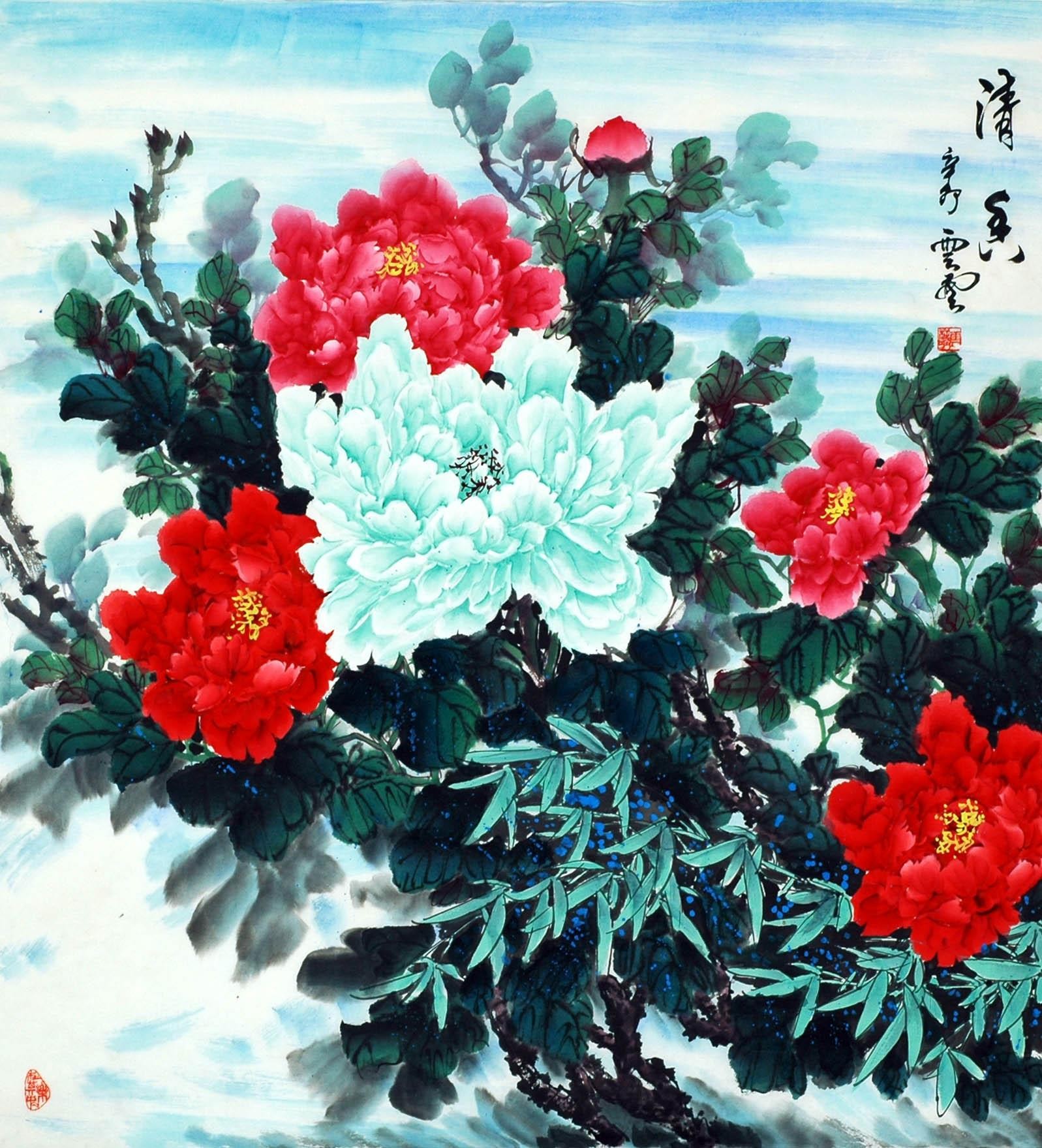 Chinese Peony Painting - CNAG007638