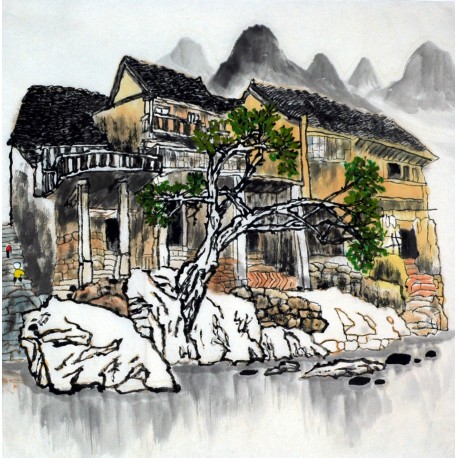 Chinese Landscape Painting - CNAG007702