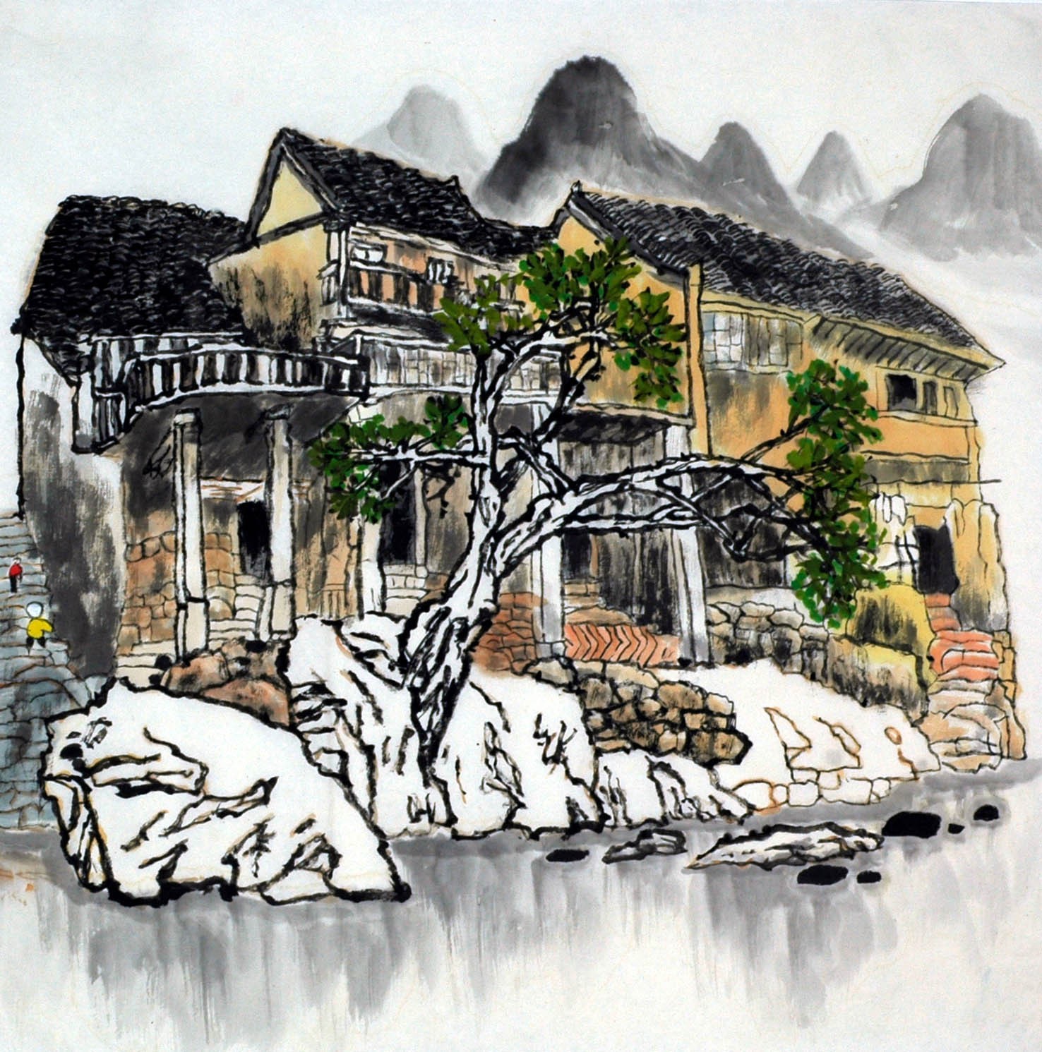 Chinese Landscape Painting - CNAG007702