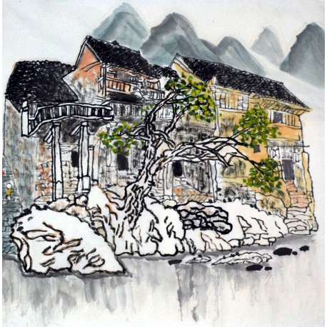 Chinese Landscape Painting - CNAG007703
