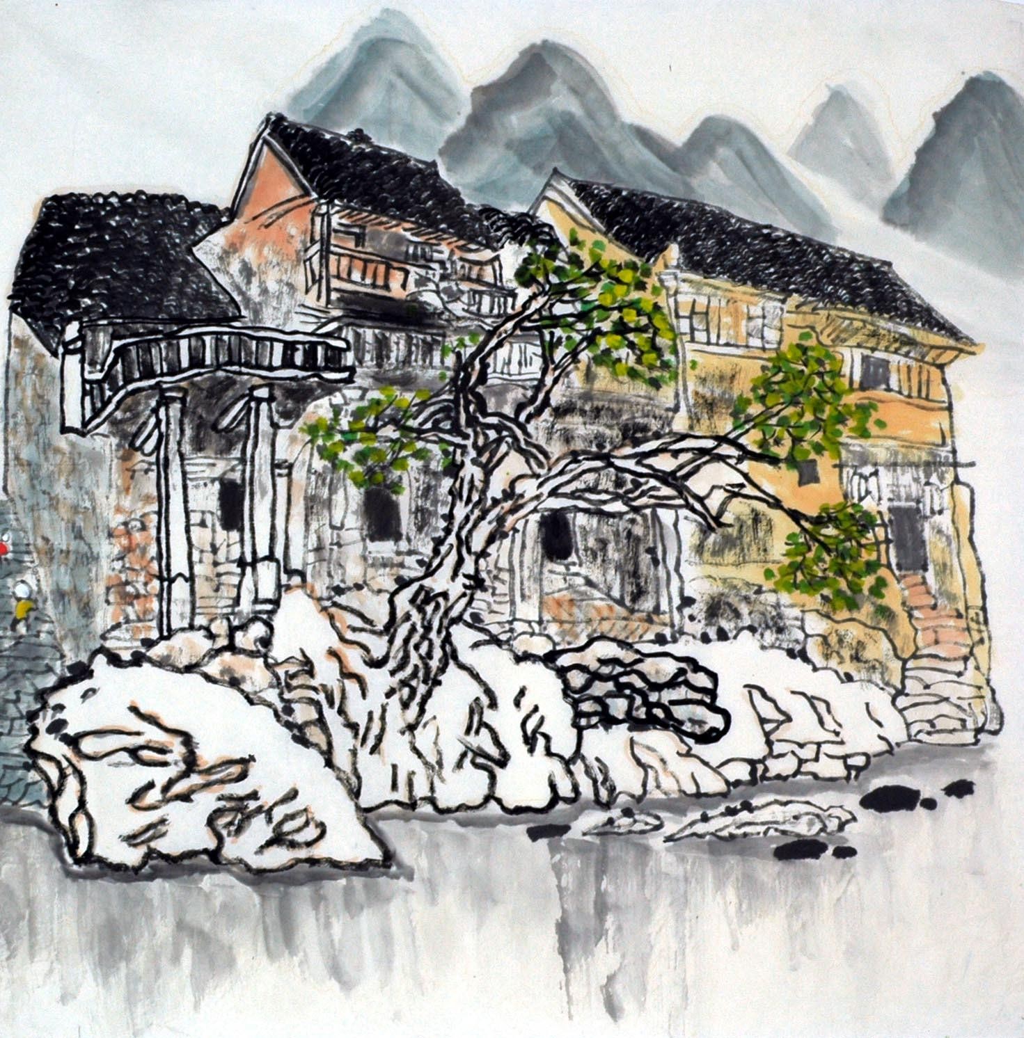 Chinese Landscape Painting - CNAG007703