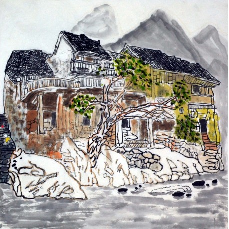 Chinese Landscape Painting - CNAG007704