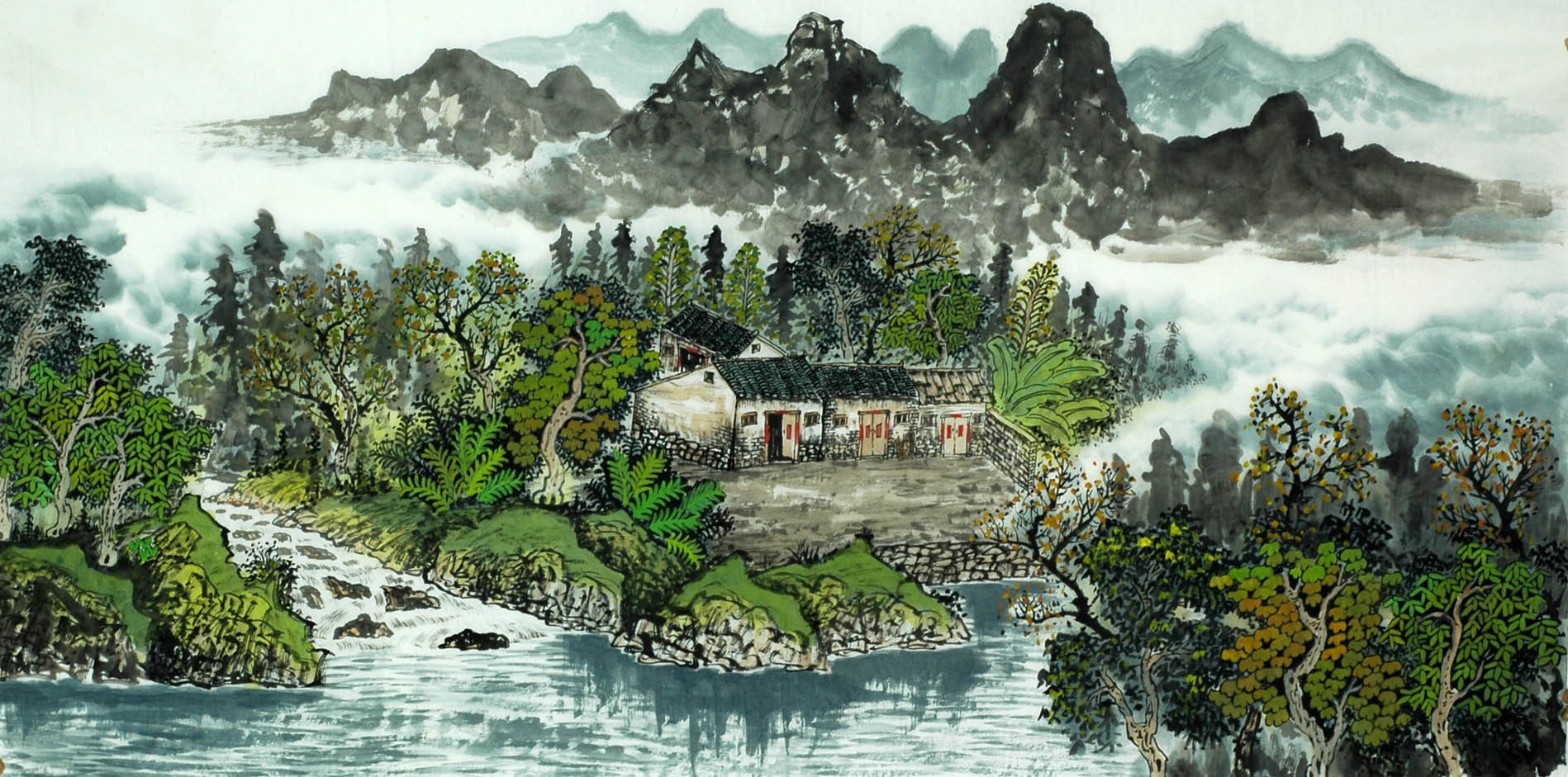Chinese Landscape Painting - CNAG007721