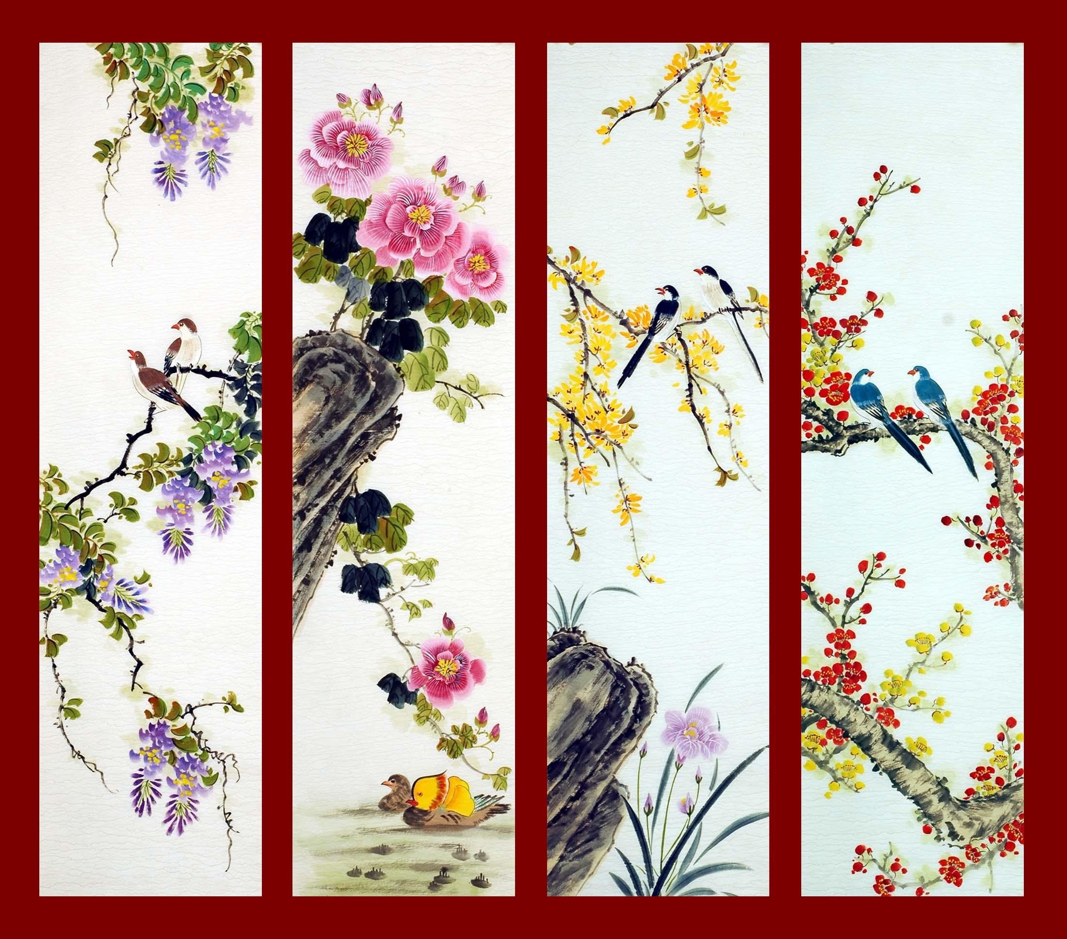 Chinese Flowers&Trees Painting - CNAG007746