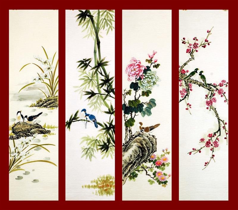 Chinese Flowers&Trees Painting - CNAG007749
