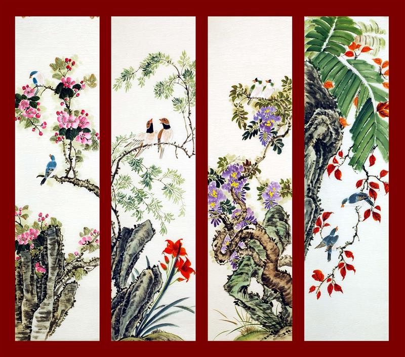Chinese Flowers&Trees Painting - CNAG007750