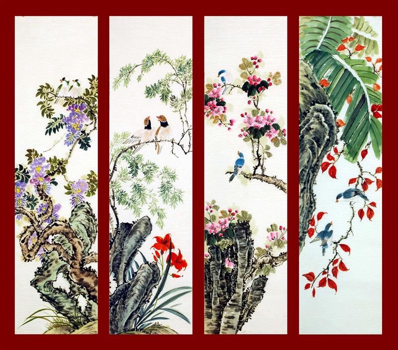 Chinese Flowers&Trees Painting - CNAG007753