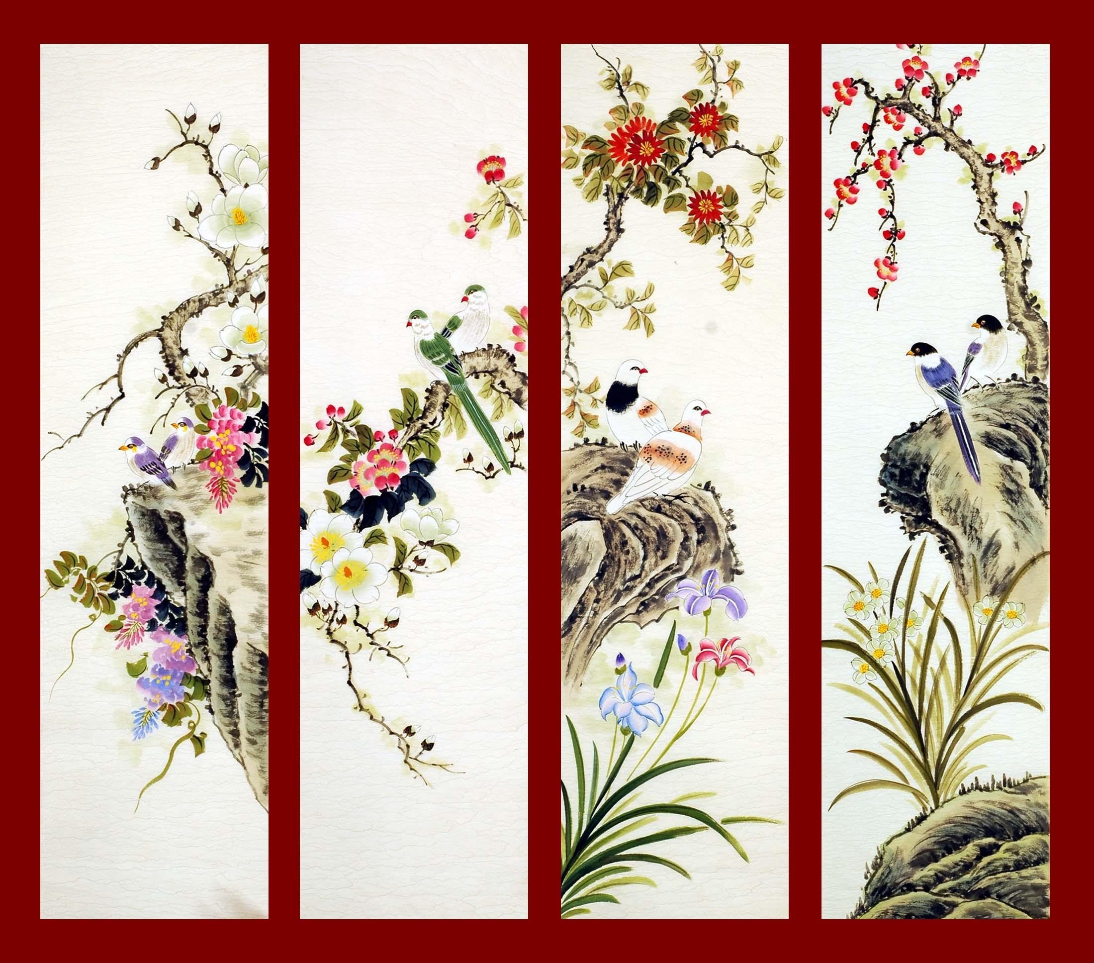 Chinese Flowers&Trees Painting - CNAG007757