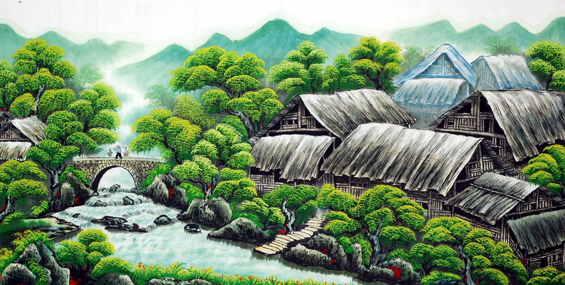 Chinese Landscape Painting - CNAG007767