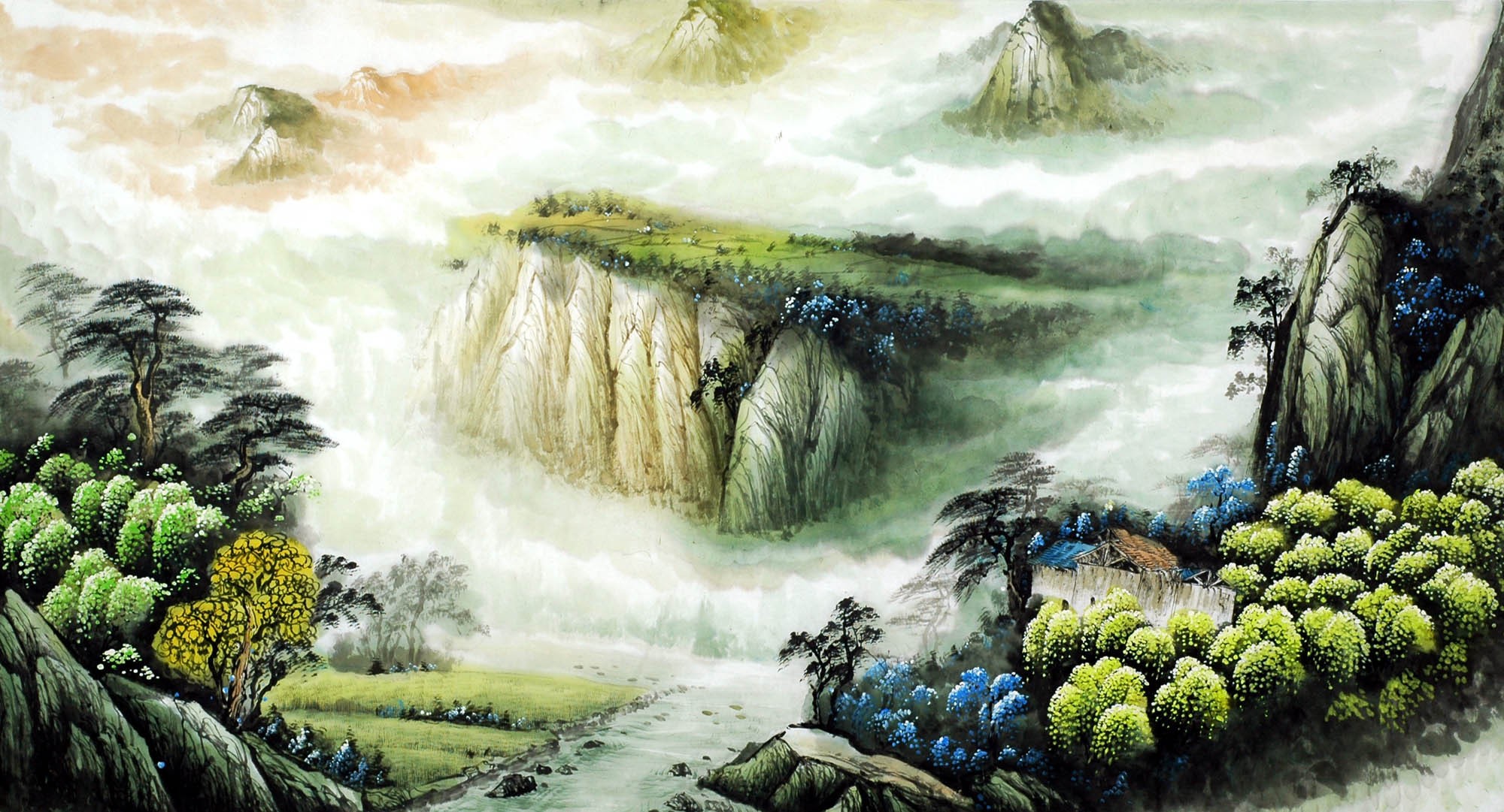 Chinese Landscape Painting - CNAG007775
