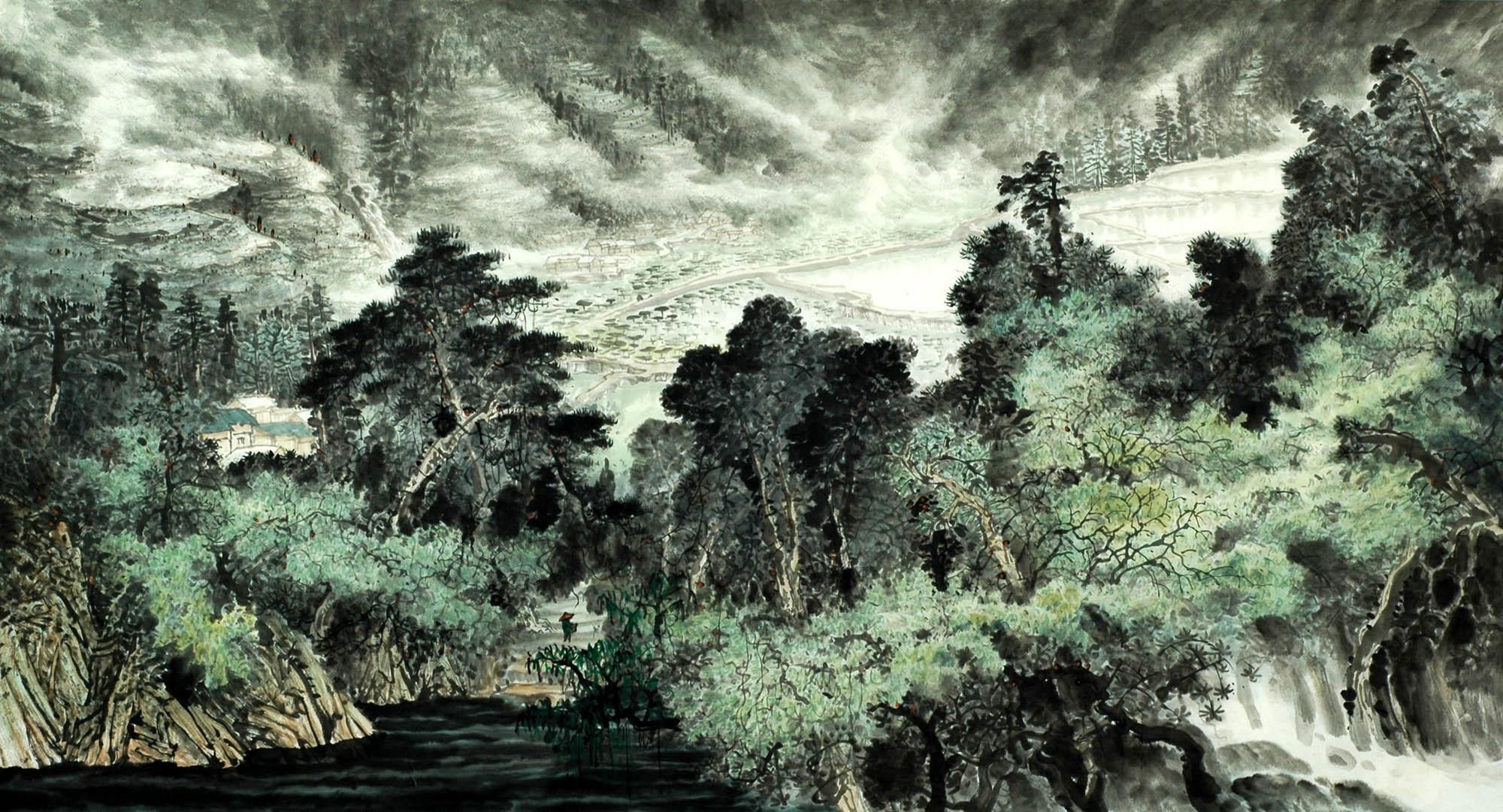 Chinese Landscape Painting - CNAG007785