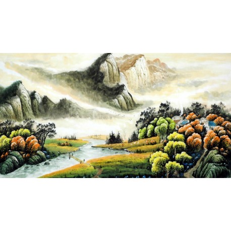 Chinese Landscape Painting - CNAG007786
