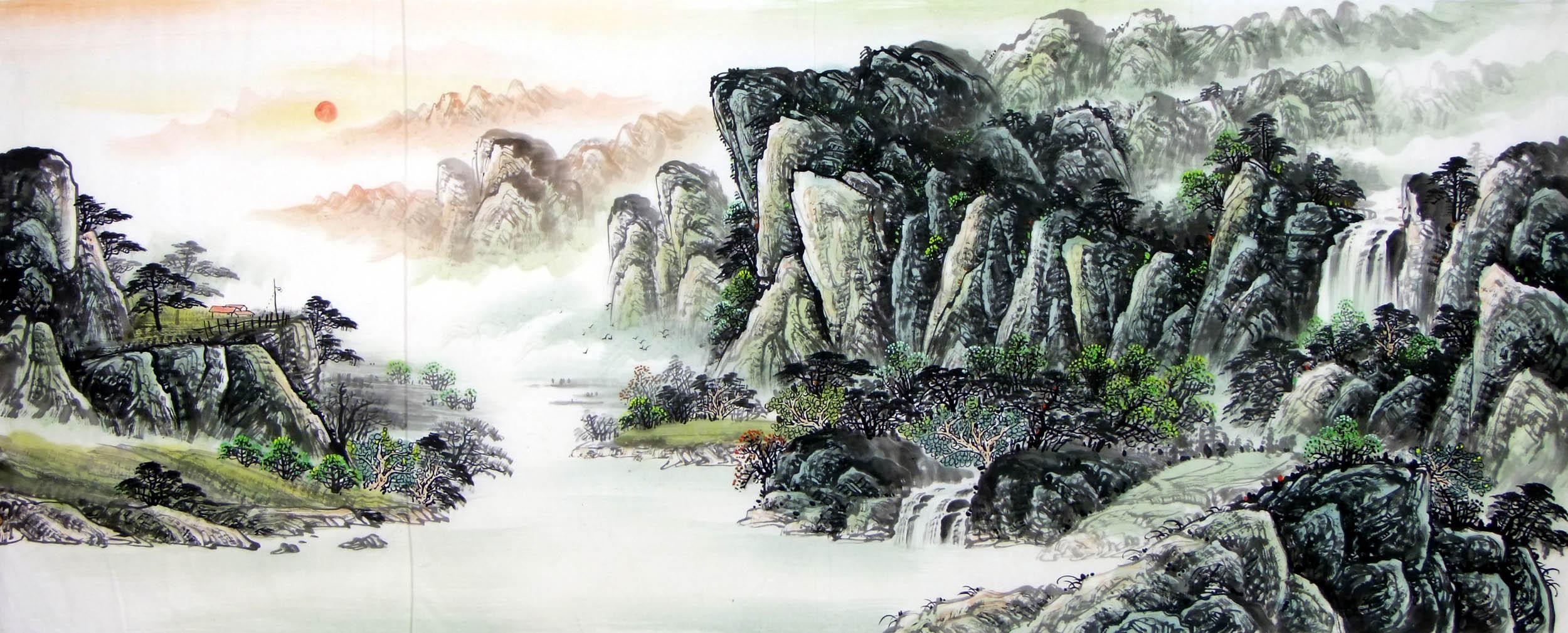 Chinese Landscape Painting - CNAG007788