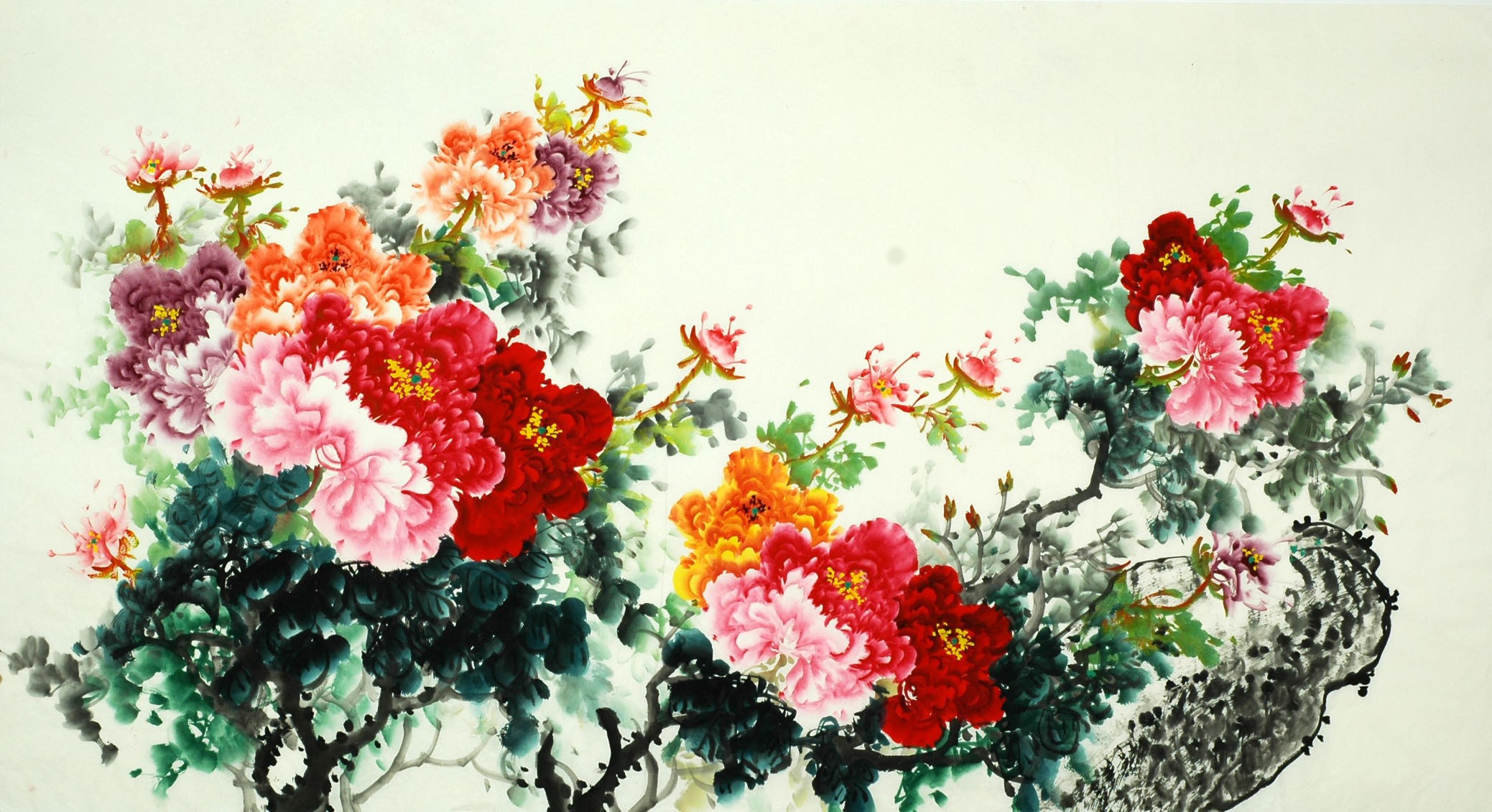 Chinese Peony Painting - CNAG007805