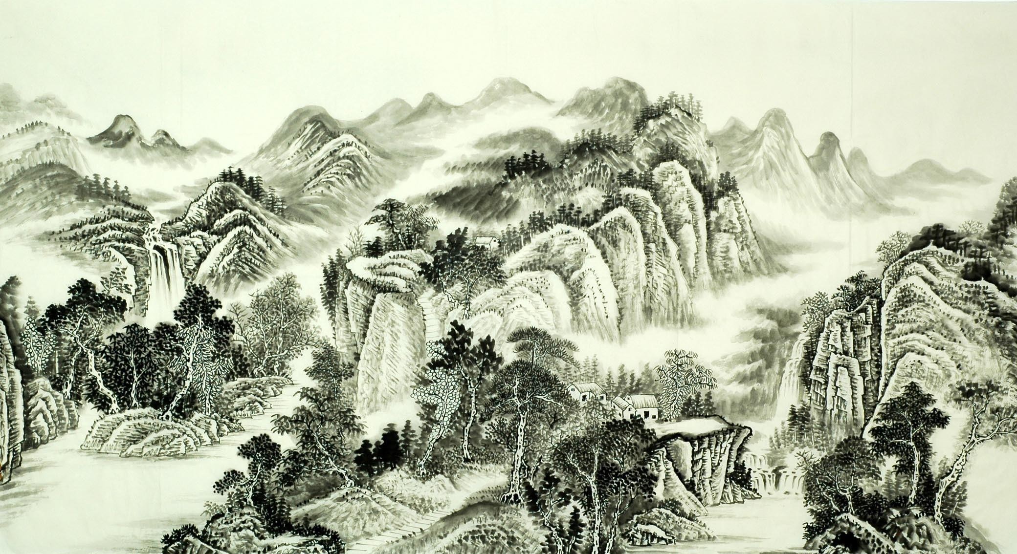 Chinese Landscape Painting - CNAG007809