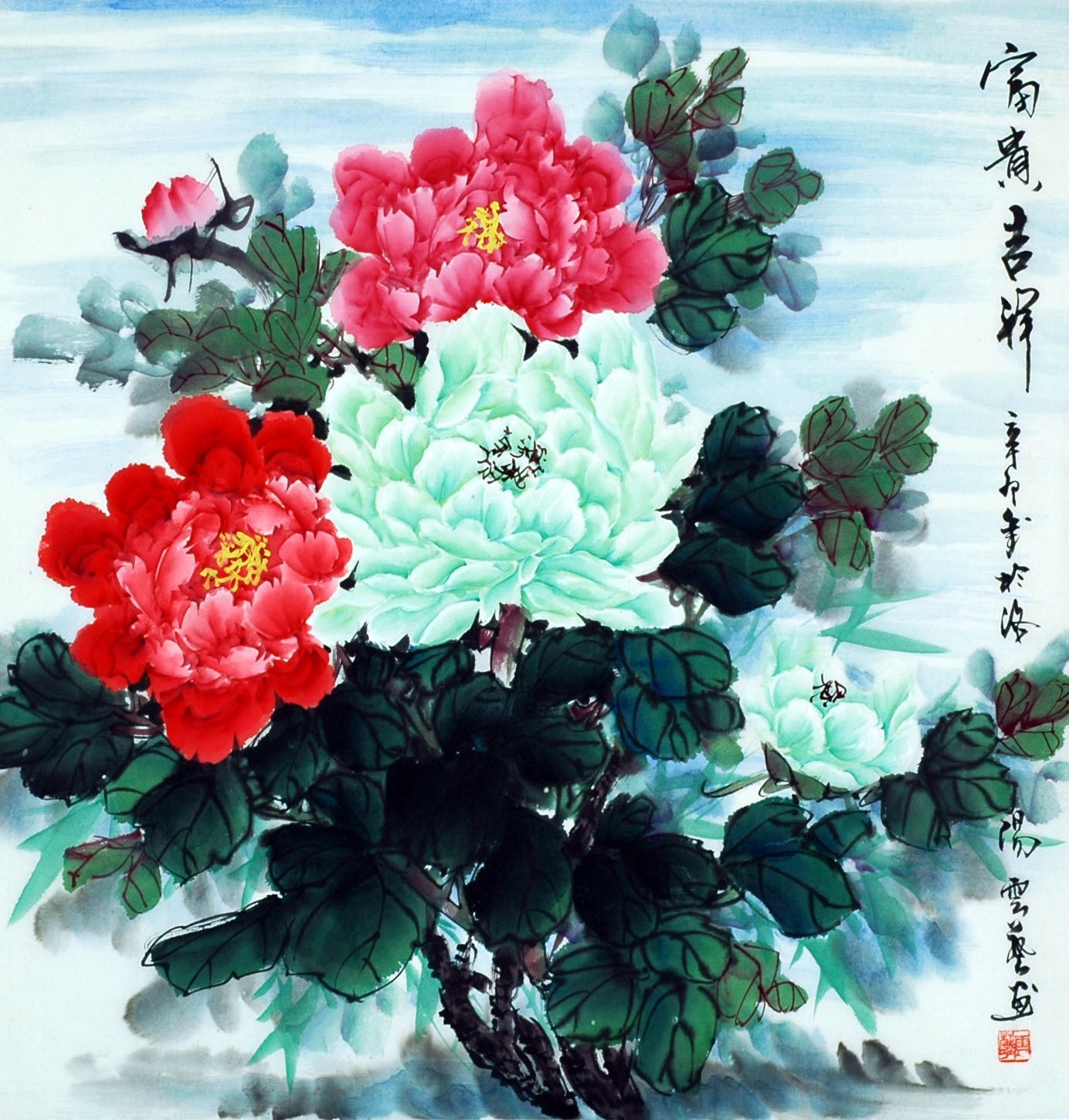 Chinese Peony Painting - CNAG007859