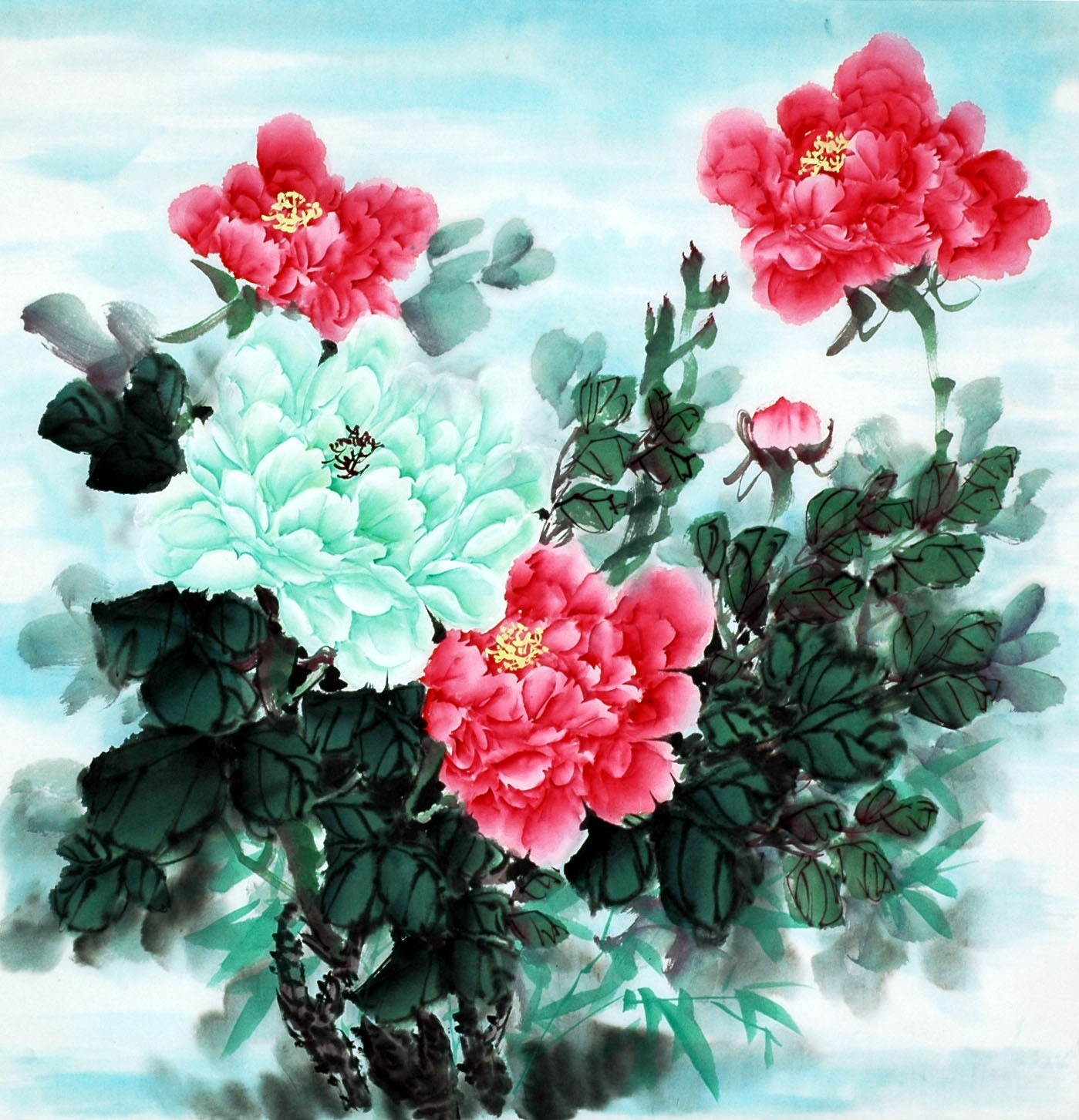 Chinese Peony Painting - CNAG007860