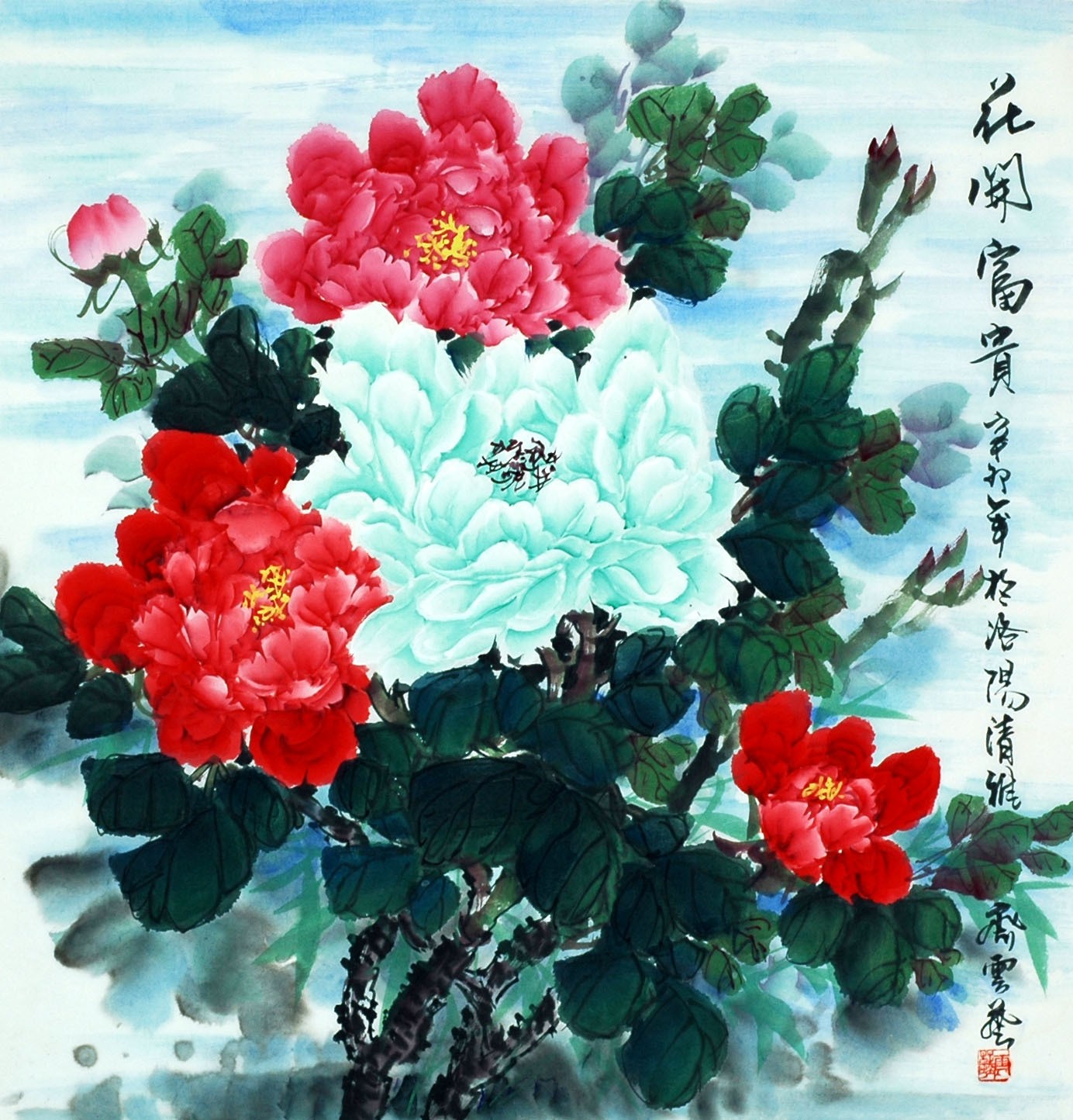 Chinese Peony Painting - CNAG007862