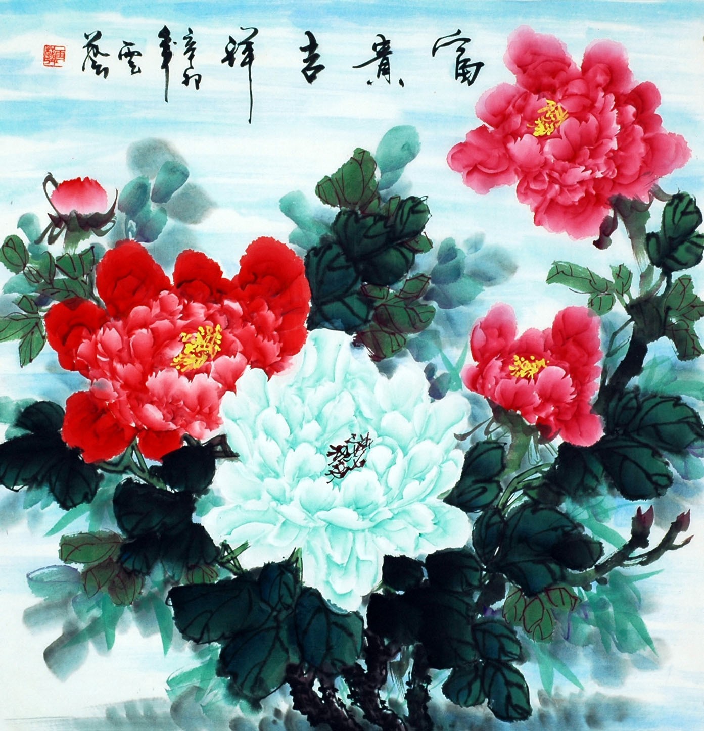 Chinese Peony Painting - CNAG007863