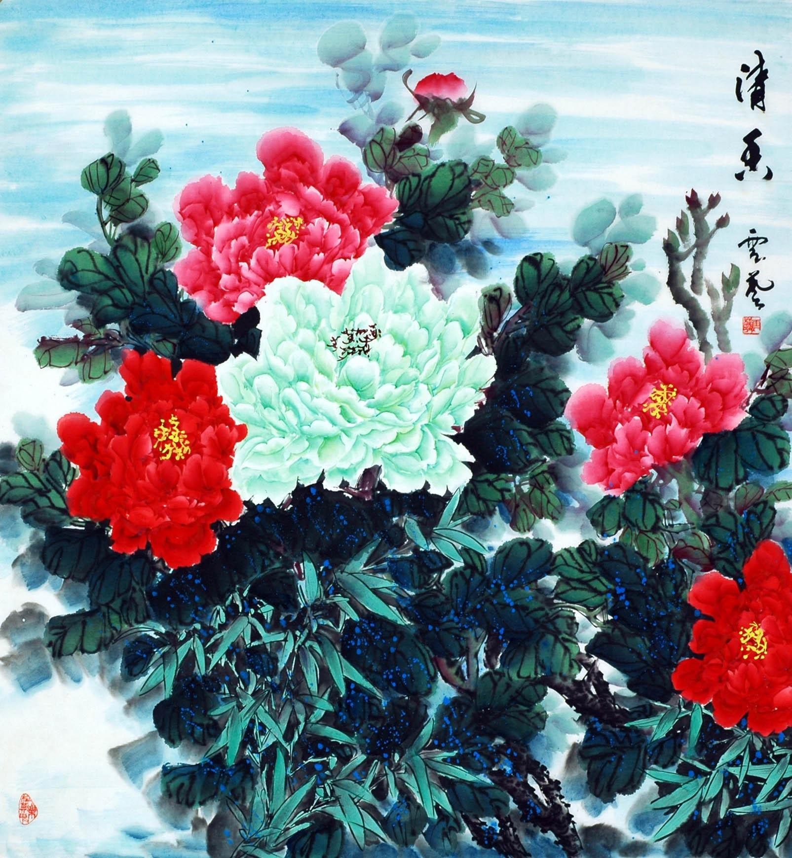 Chinese Peony Painting - CNAG007864