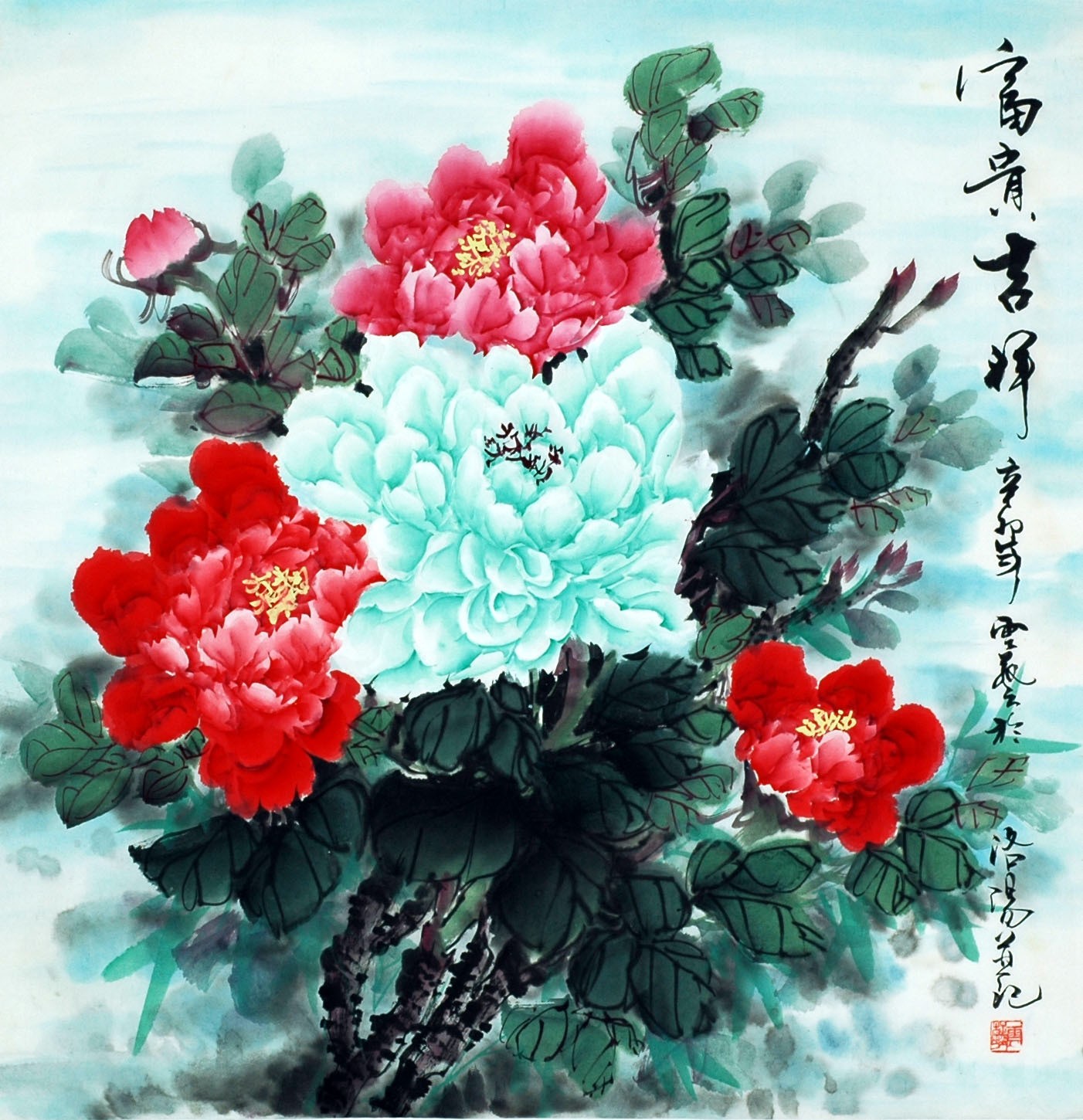 Chinese Peony Painting - CNAG007865