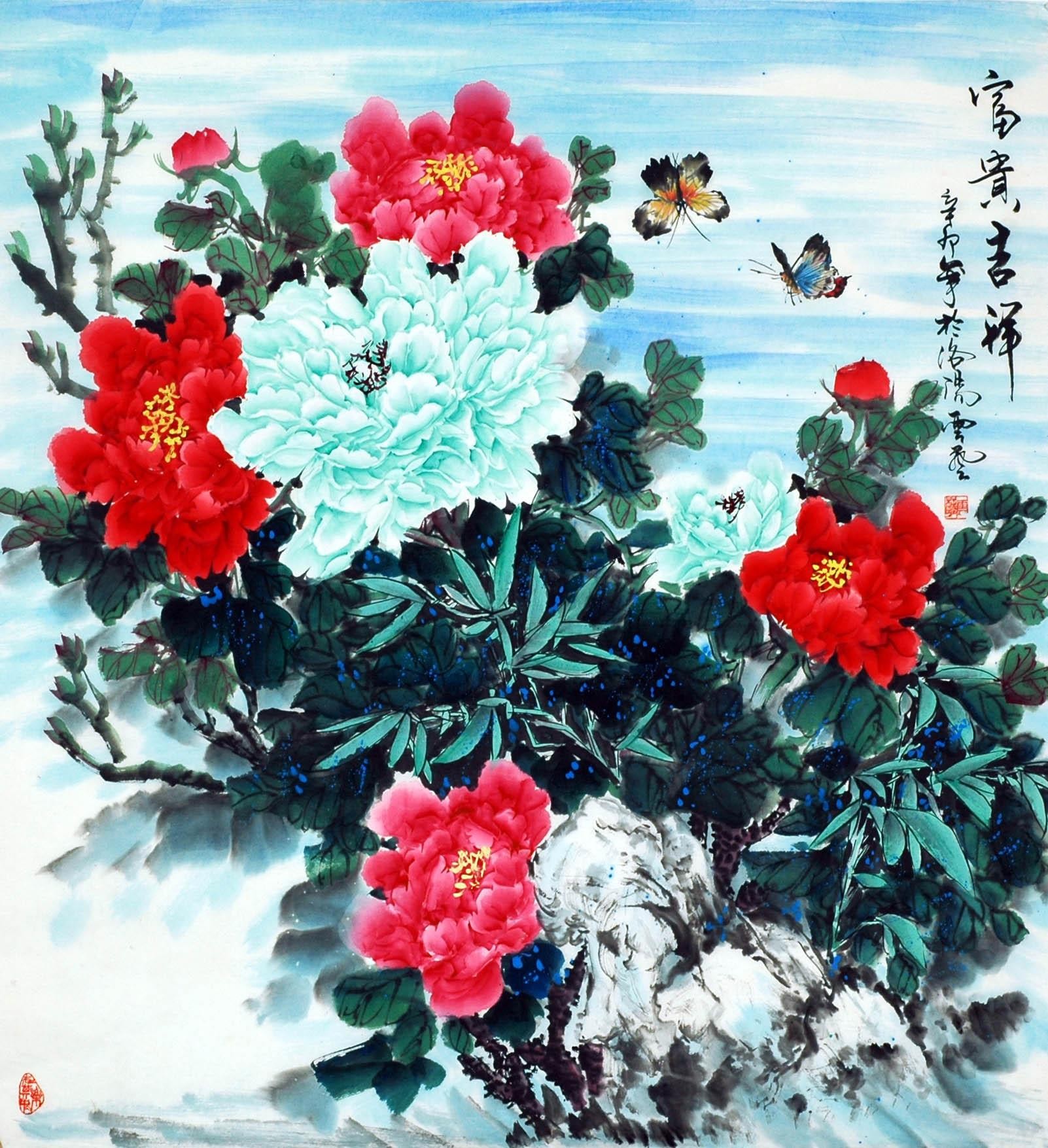 Chinese Peony Painting - CNAG007866
