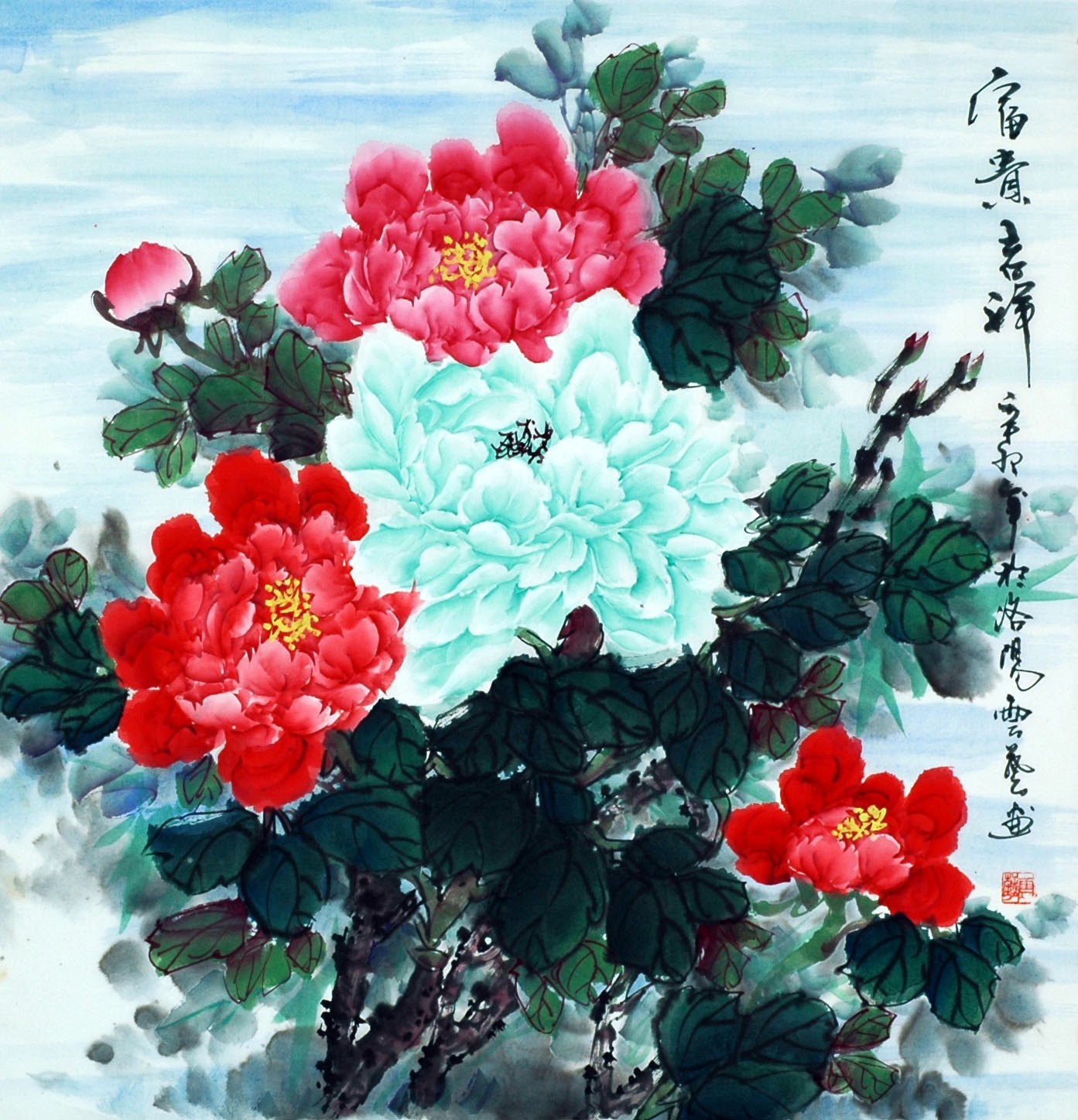 Chinese Peony Painting - CNAG007868