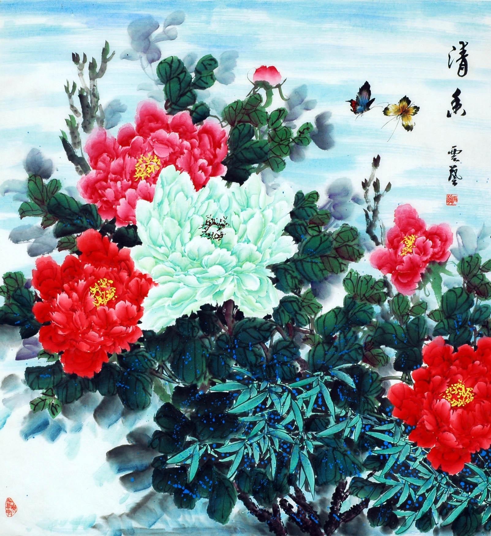 Chinese Peony Painting - CNAG007870