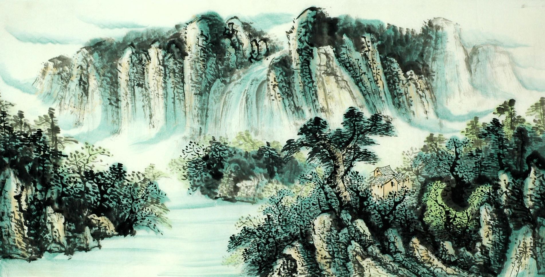 Chinese Landscape Painting - CNAG007897