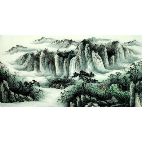 Chinese Landscape Painting - CNAG007898