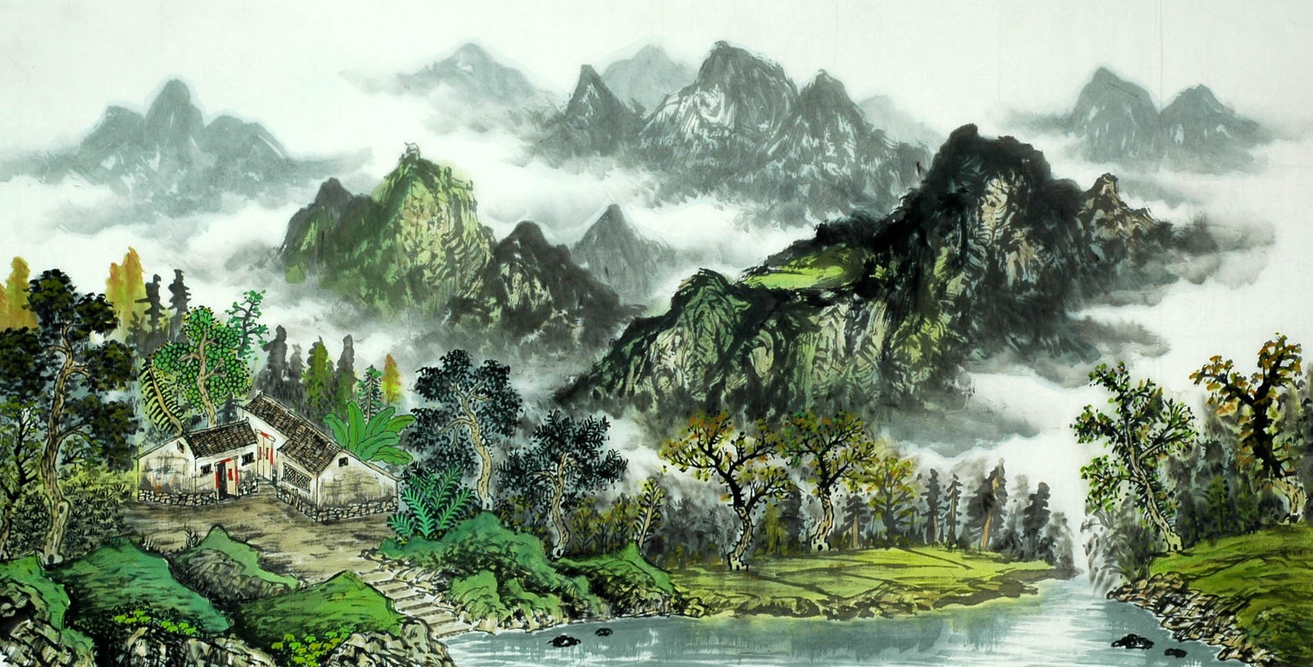 Chinese Landscape Painting - CNAG007900