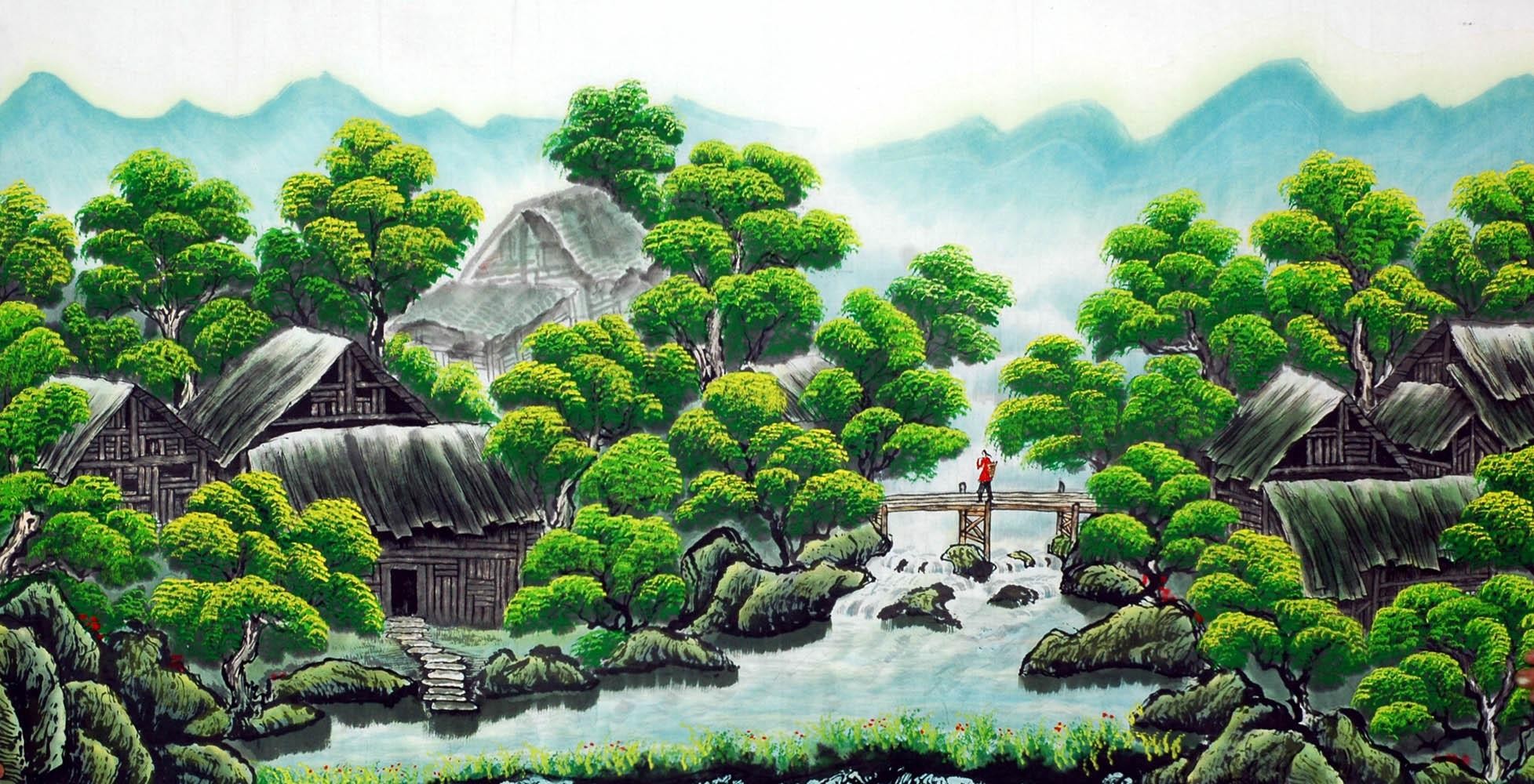 Chinese Landscape Painting - CNAG007948