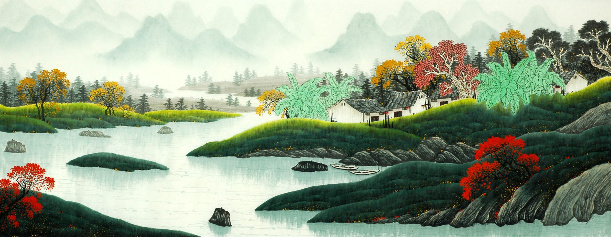 Chinese Landscape Painting - CNAG007953