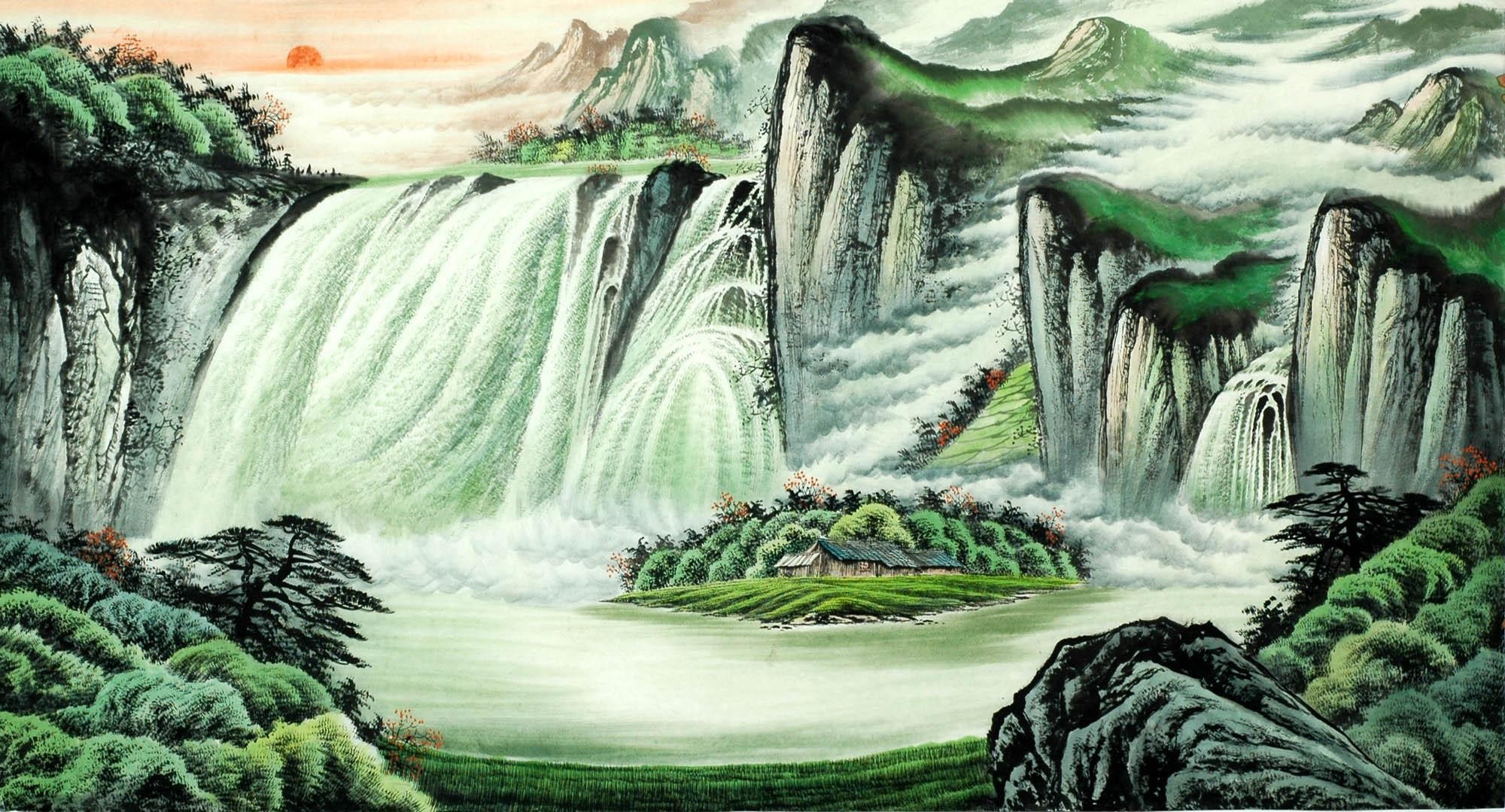 Chinese Landscape Painting - CNAG007956