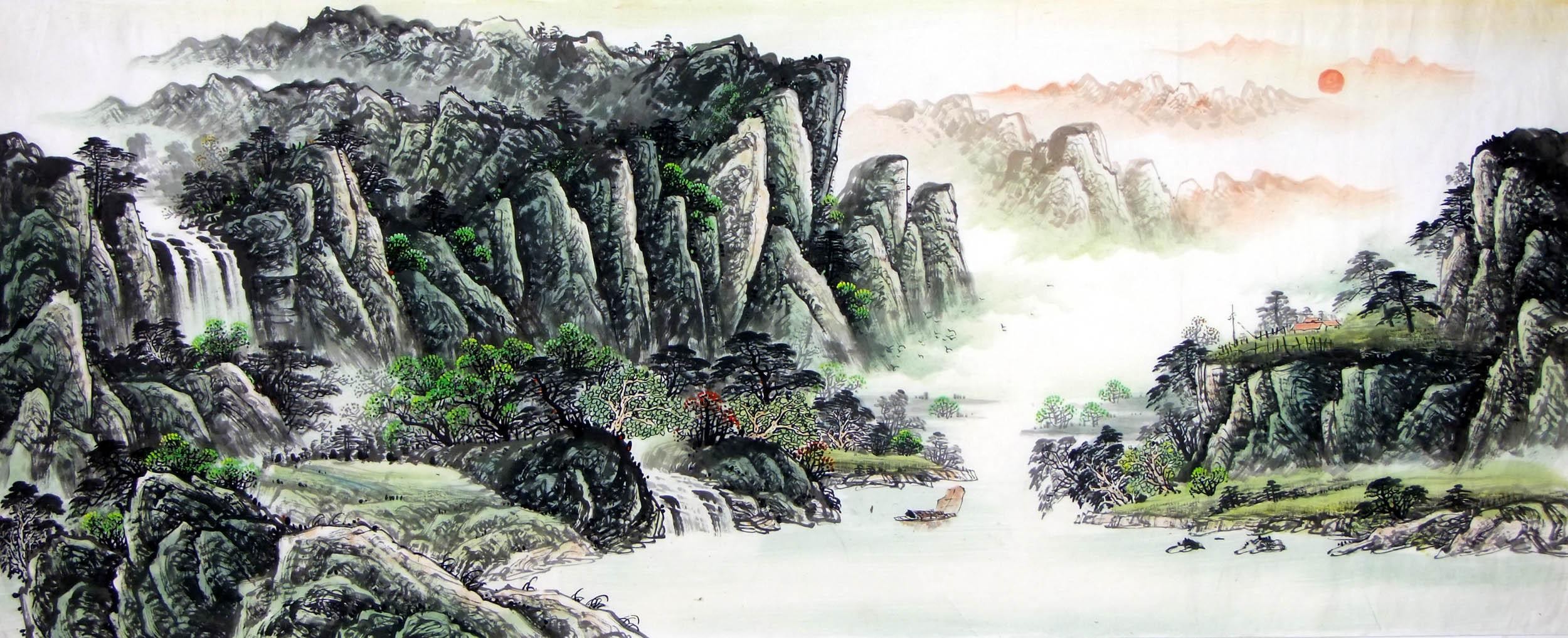 Chinese Landscape Painting - CNAG007960