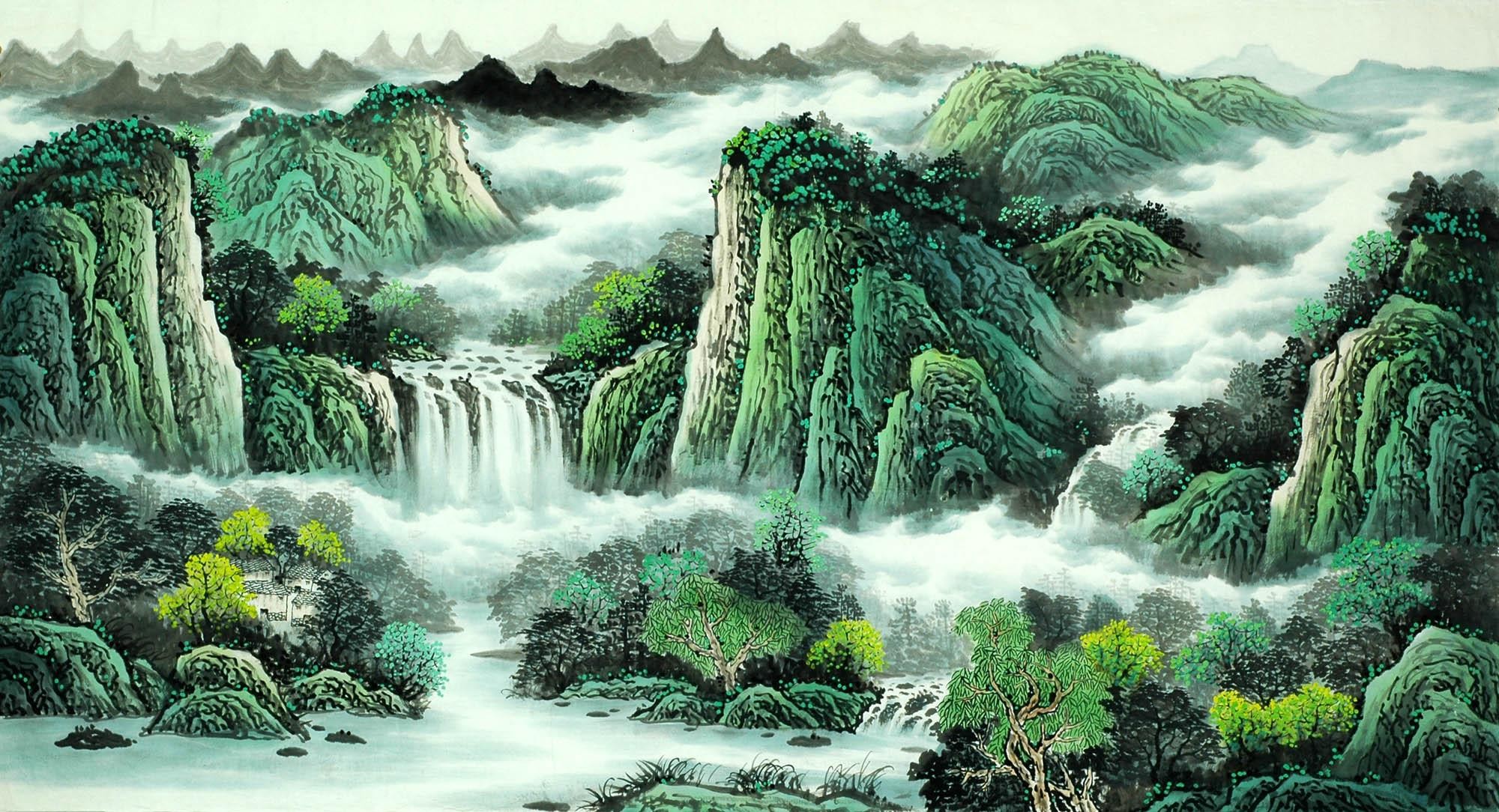 Chinese Landscape Painting - CNAG007965