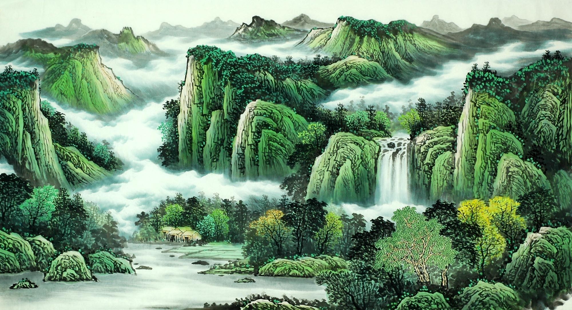 Chinese Landscape Painting - CNAG007966