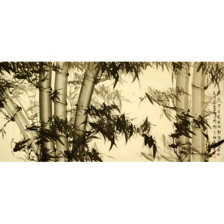 Chinese Bamboo Painting - CNAG008009